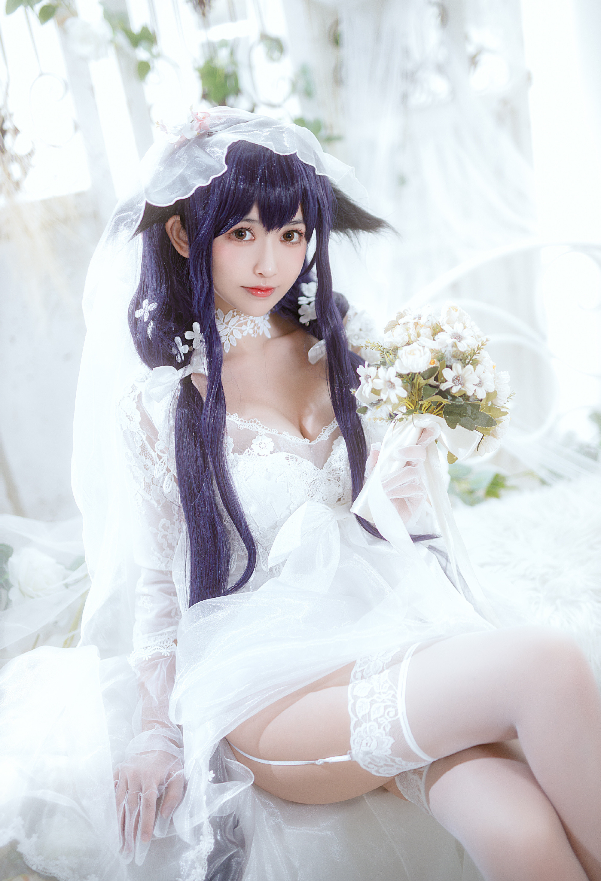 鳗鱼霏儿碧蓝航线吾妻婚纱cosplay3