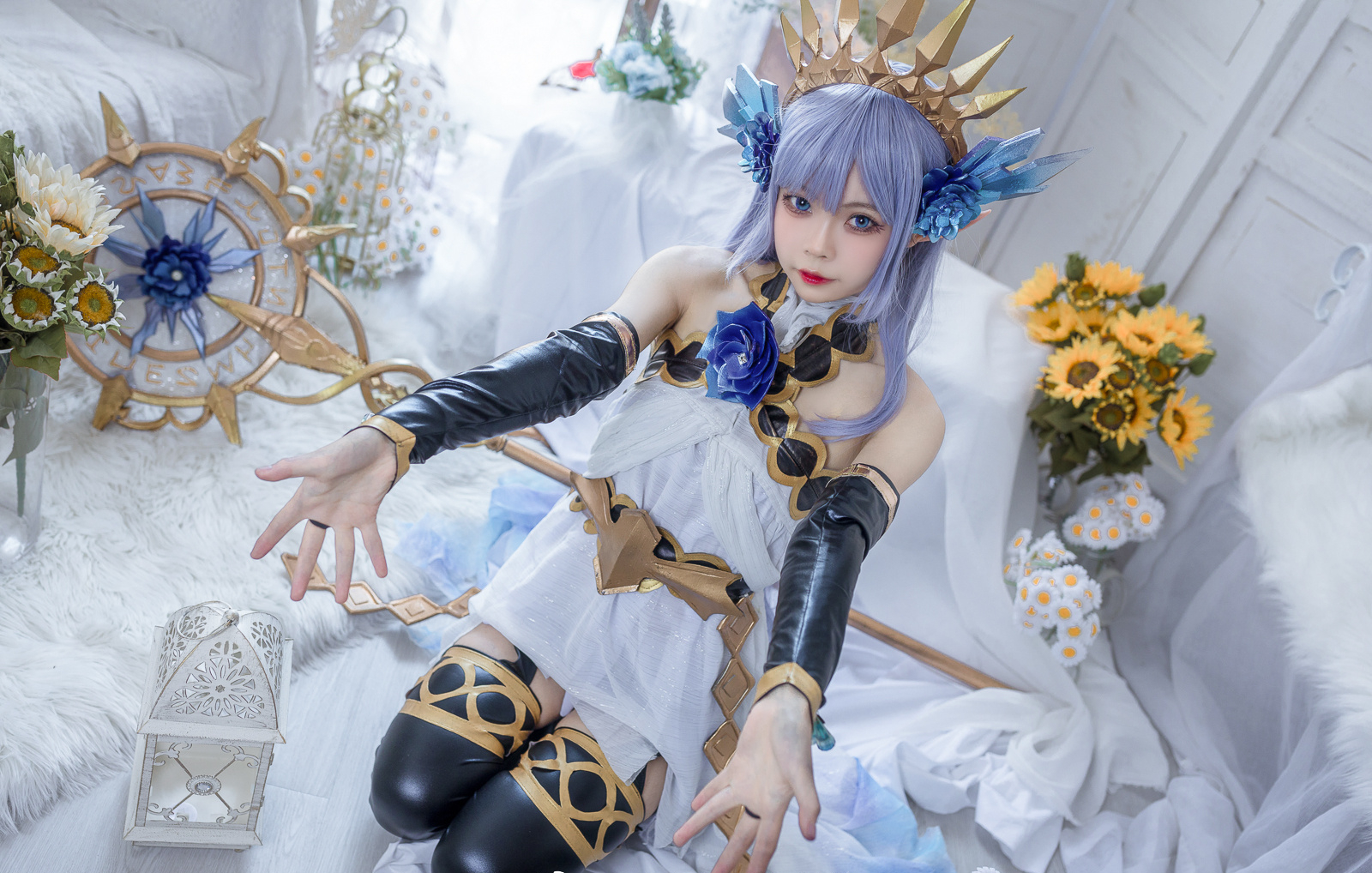 五杀腿毛在微笑碧蓝幻想莉莉Cosplay7