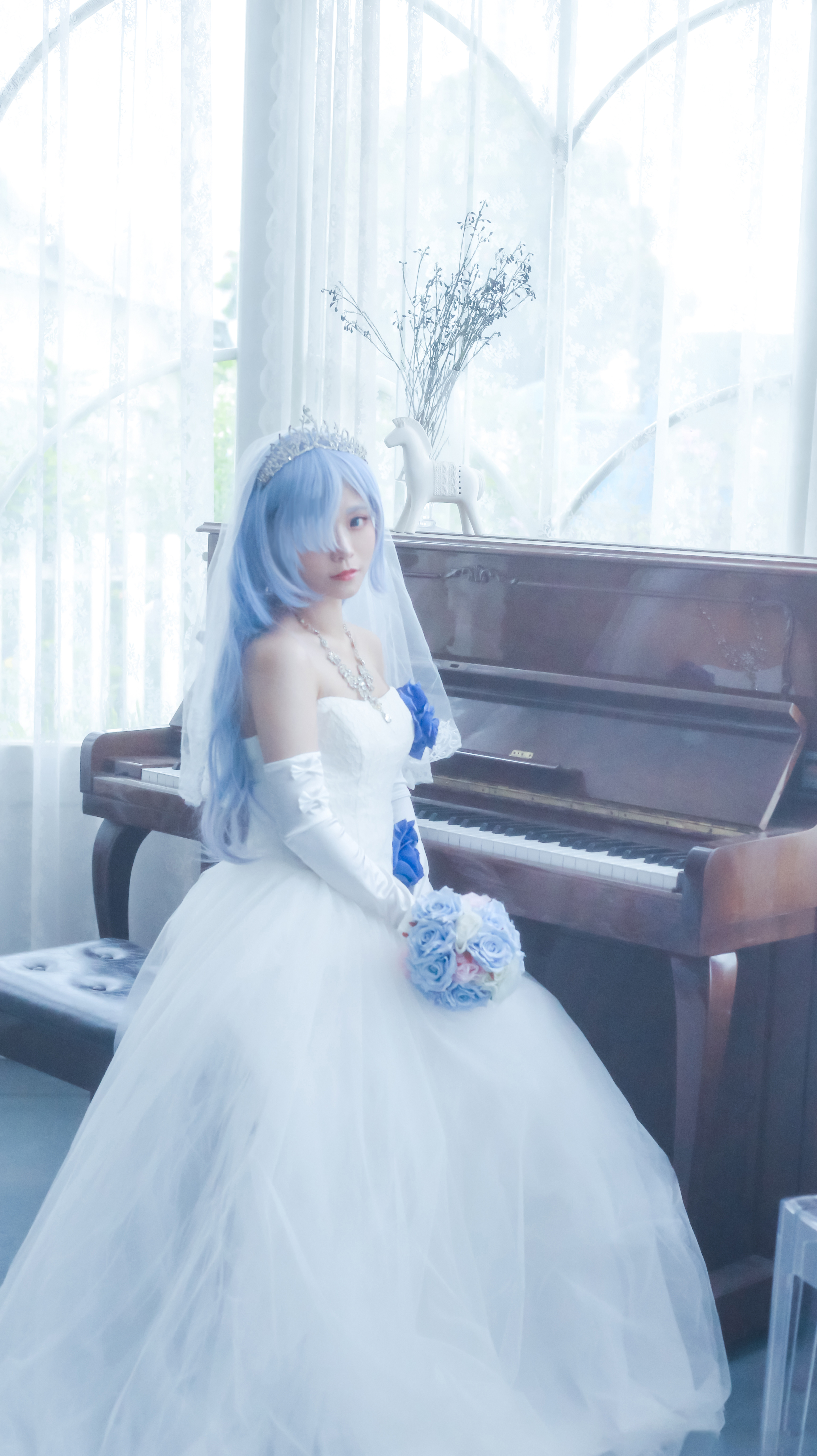 洛城雪Yuki雷姆花嫁cosplay1