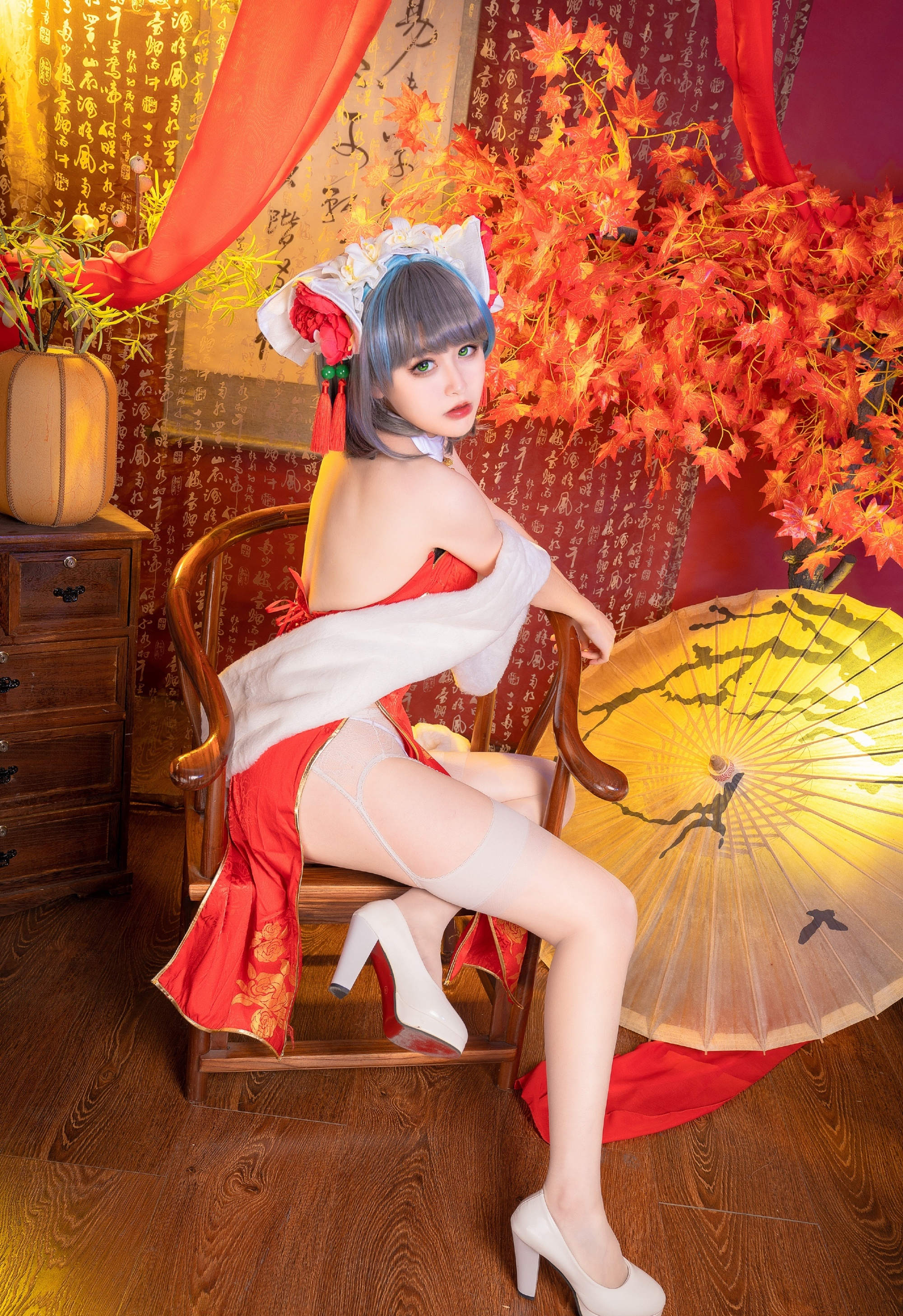 暴打柠檬骨酱碧蓝航线柴郡cosplay4