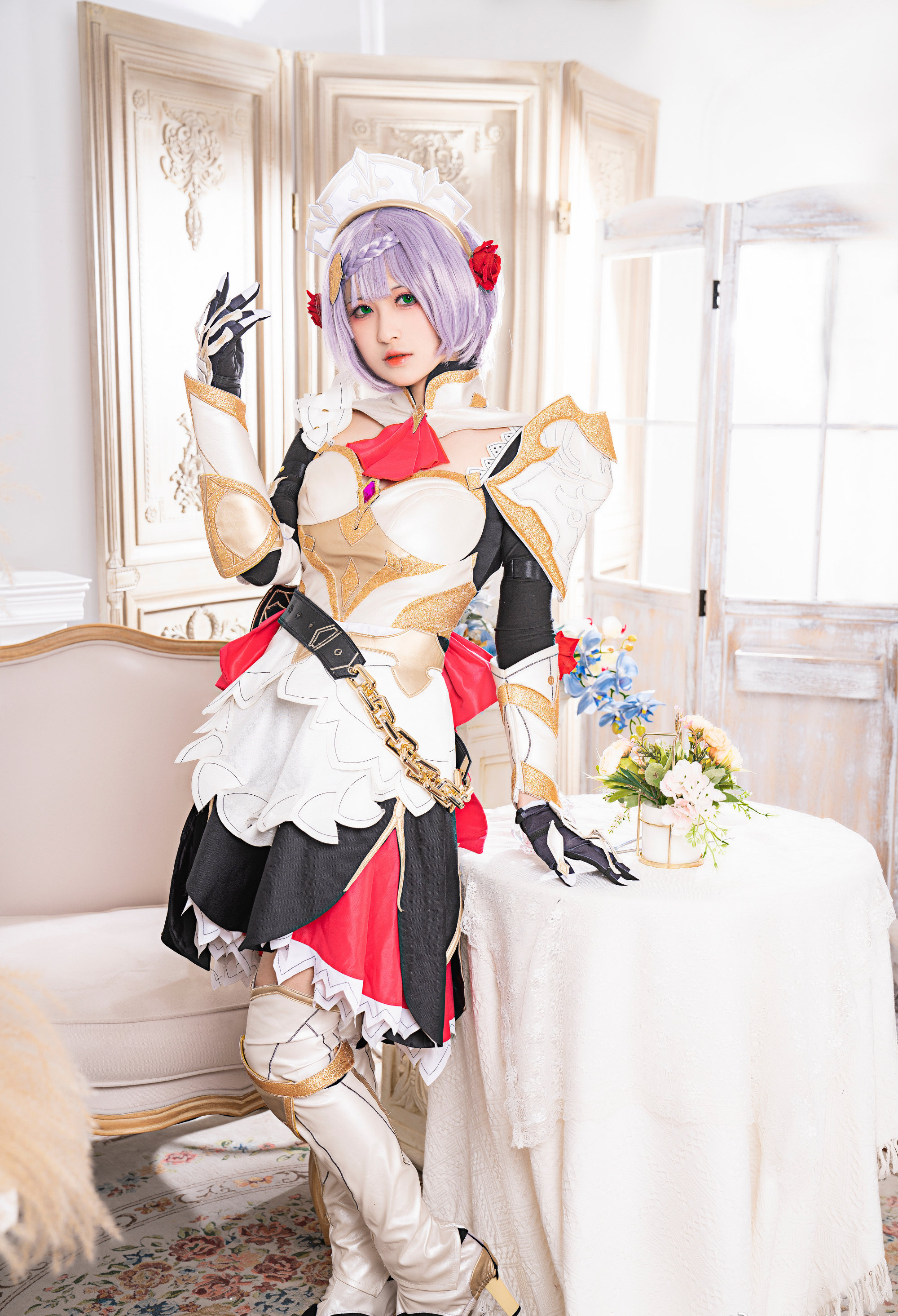 喵喵的喵吖原神诺艾尔cosplay1