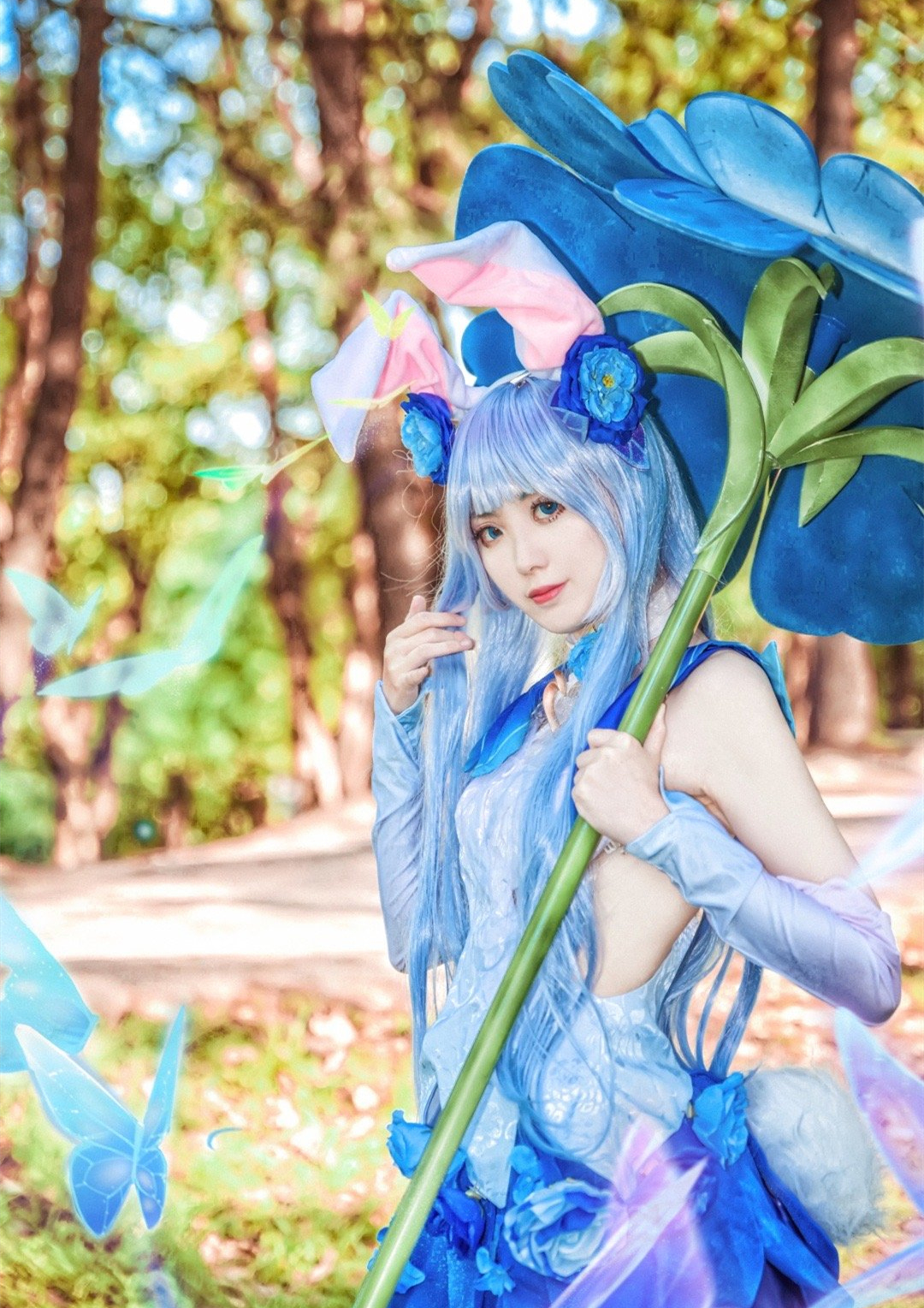 Cappuccino五分甜王者荣耀公孙离花间舞cosplay6