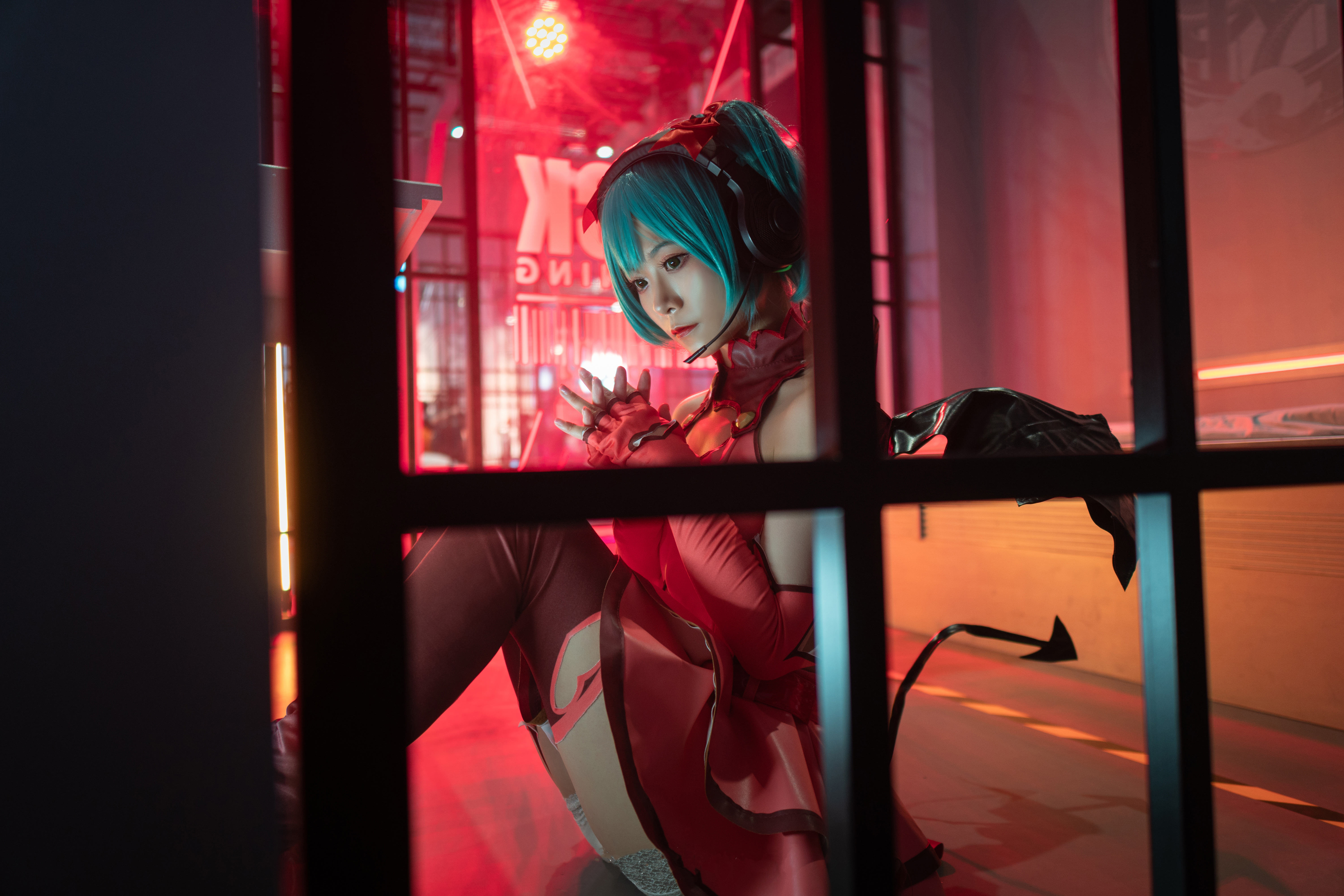 洛城雪Yuki初音未来小恶魔CosPlay8