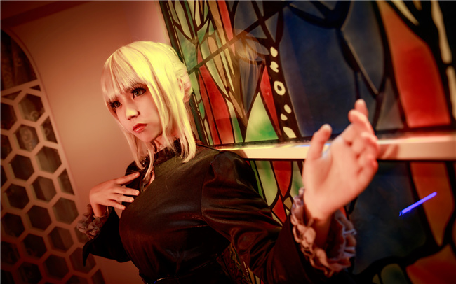 苷罗日Fate黑saber洋装Cosplay7