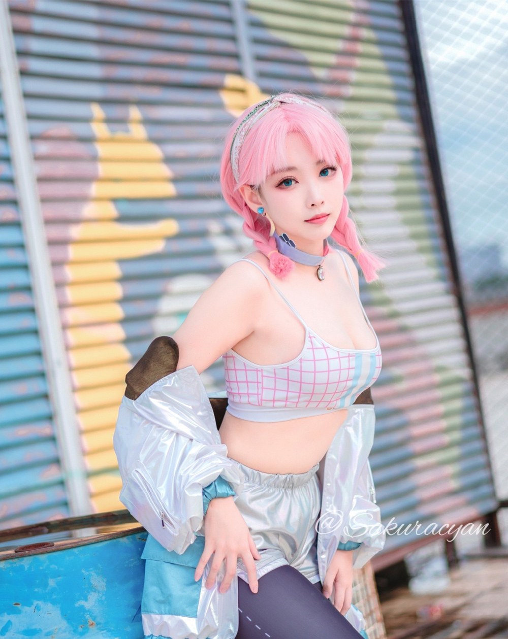 宮本桜明日方舟浅滩律动蓝毒Cosplay1