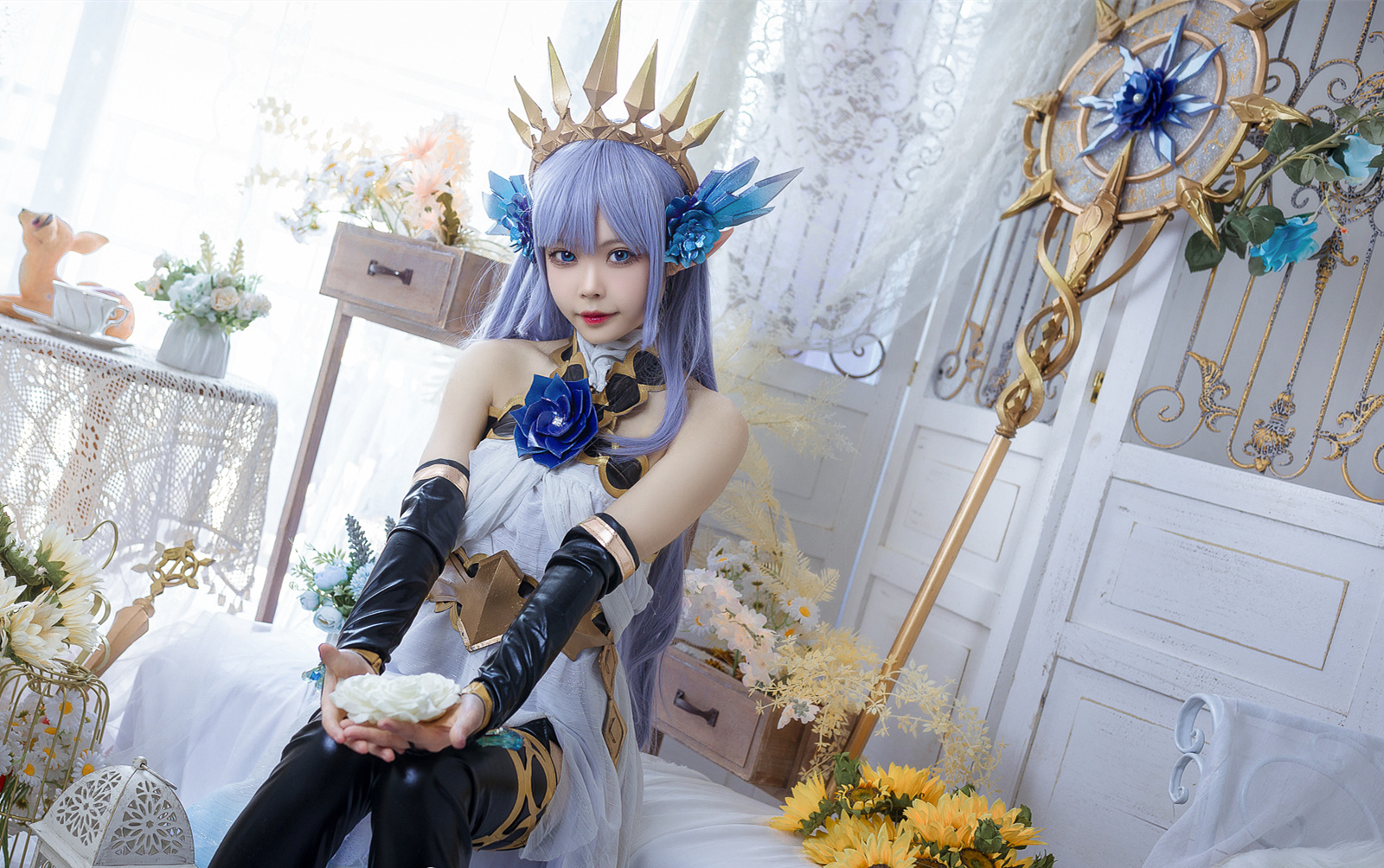 五杀腿毛在微笑碧蓝幻想莉莉cosplay6