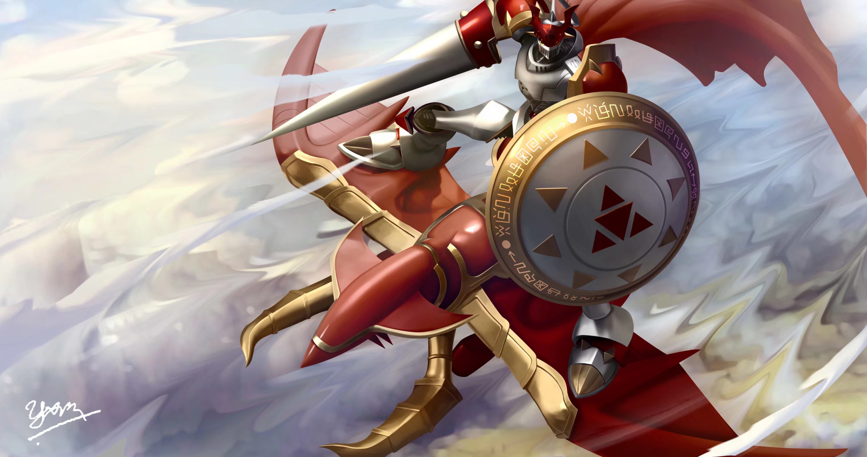 自己画的一张插画,红莲骑士兽第一次知道原来b站可以放插画