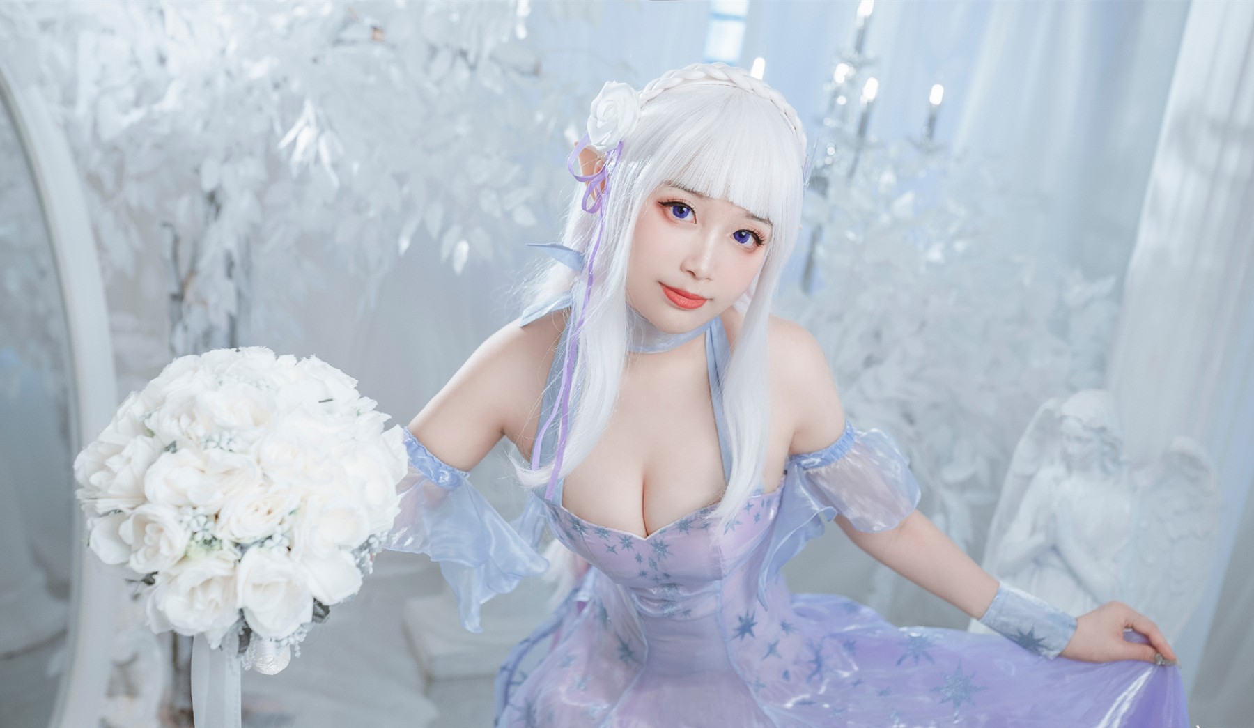 玥颜Queen艾米莉亚水晶礼服Cosplay6