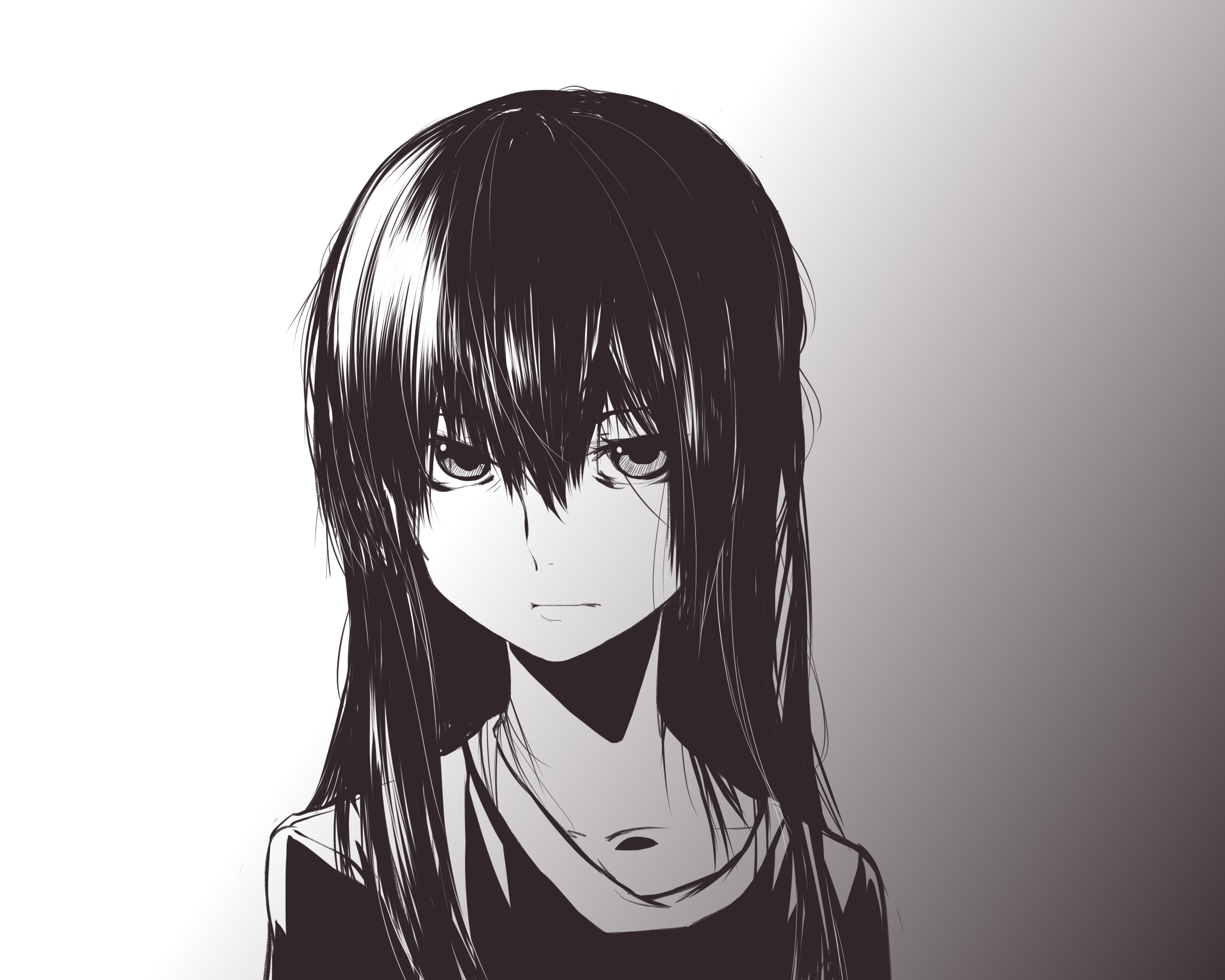 黑白板绘系列 _ 孤独的guan测者 _ 哔哩哔哩相簿