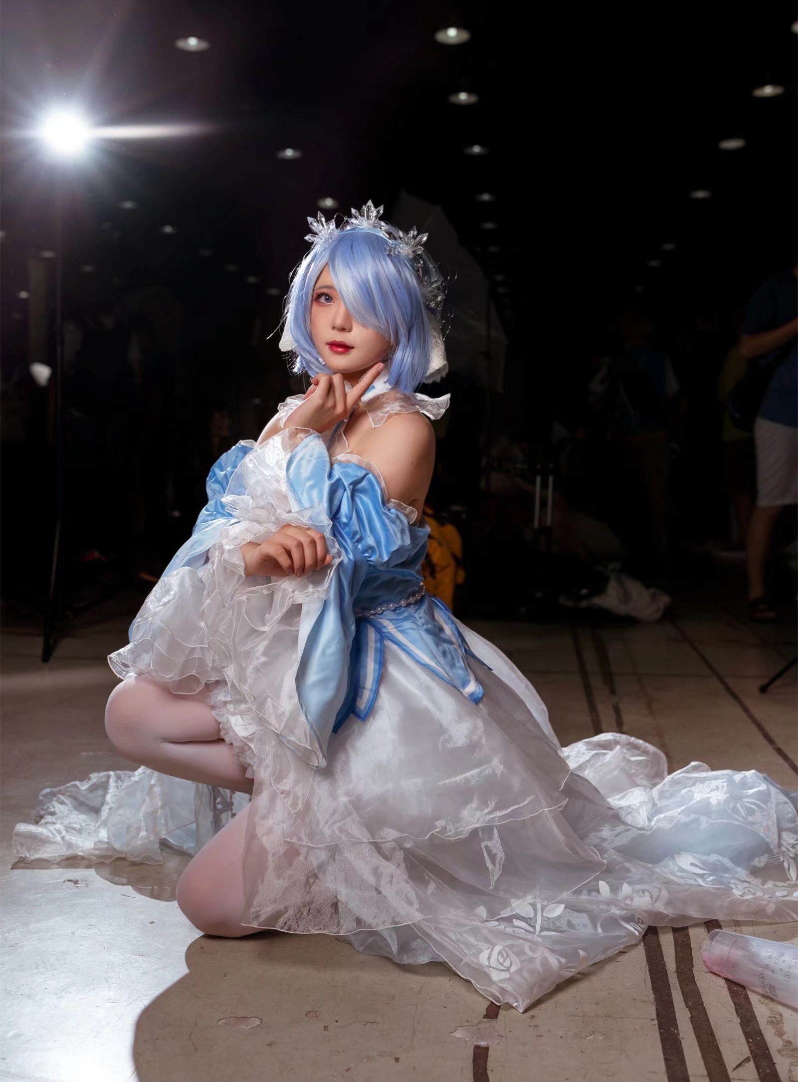 包纸爱酱不好吃蕾姆冰晶礼服cosplay5