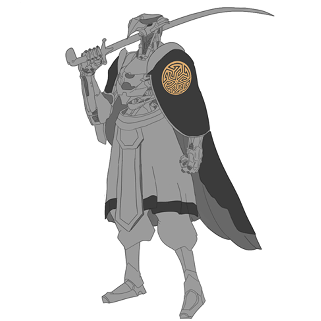 金属对决#  粉丝自创的角色形象,造型很酷,期待着色后的样子[喜欢]