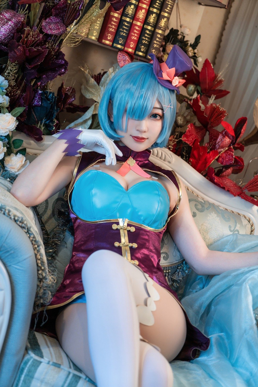 桃墨从零开始的异世界生活皮衣蕾姆cosplay4