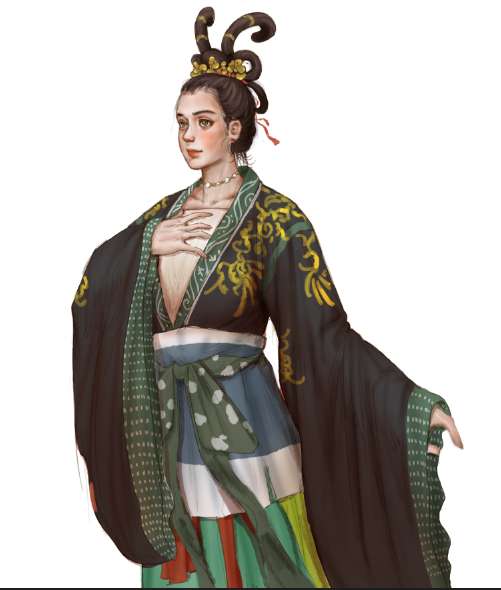 这次的更图,后面两个是胡太后临朝的立绘,没有通过,还有是高欢的废稿