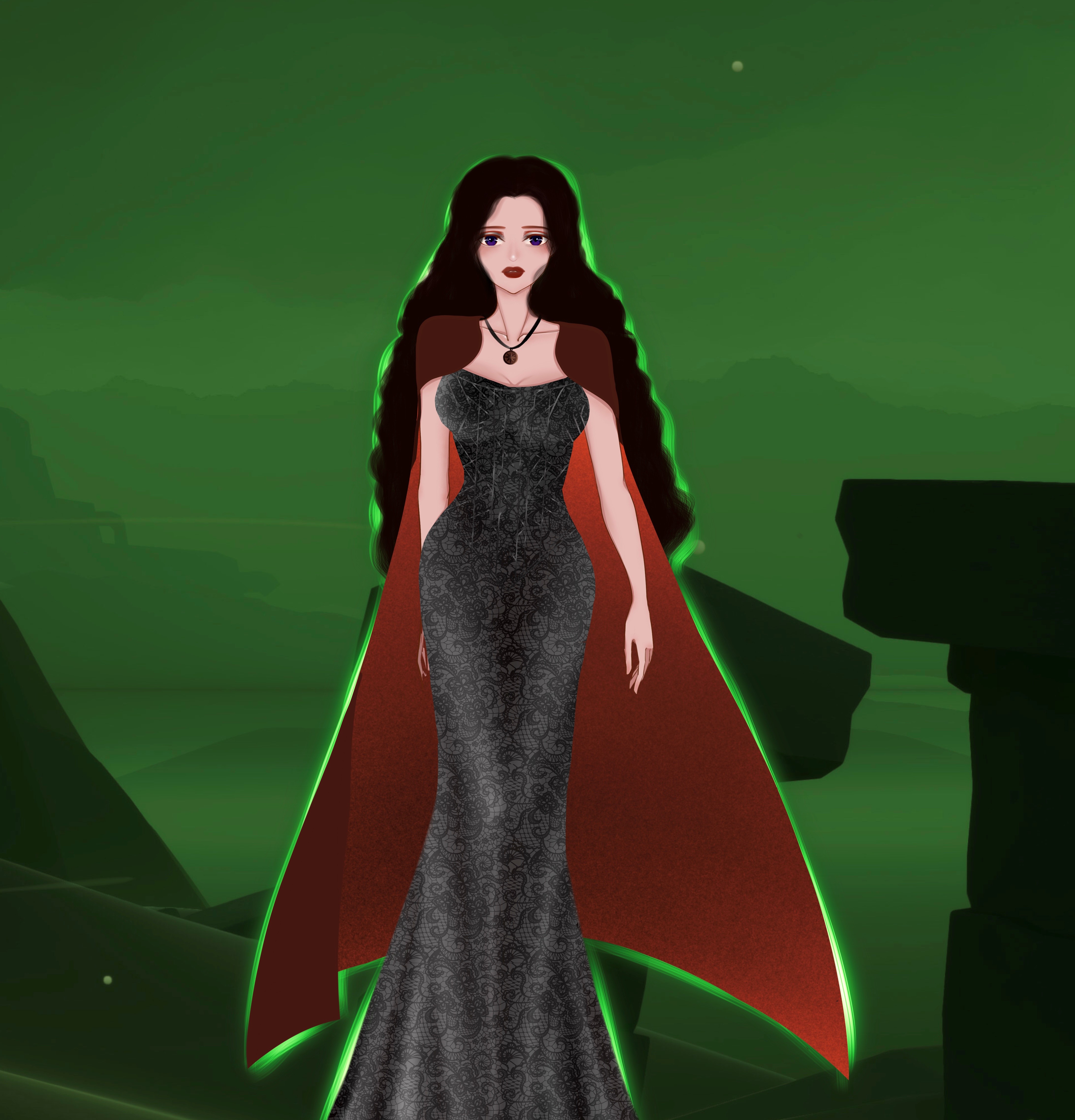 画个叶妮芙,用的光遇背景