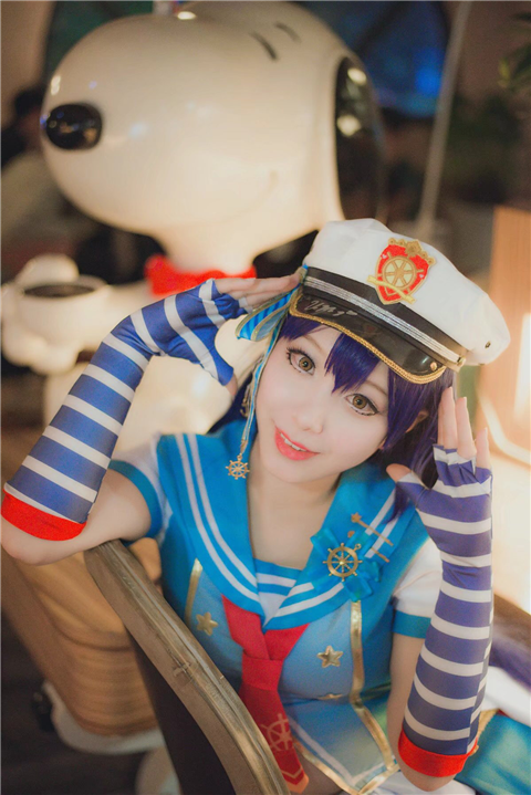 圆滚滚的小H CosPlay LoveLive园田海未6