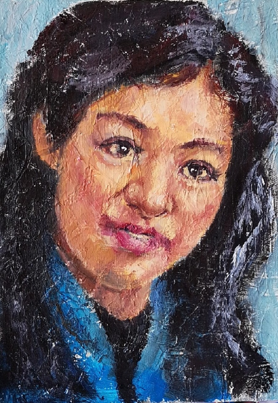 油画原作 自画像【青春年华-5】2021.03.31