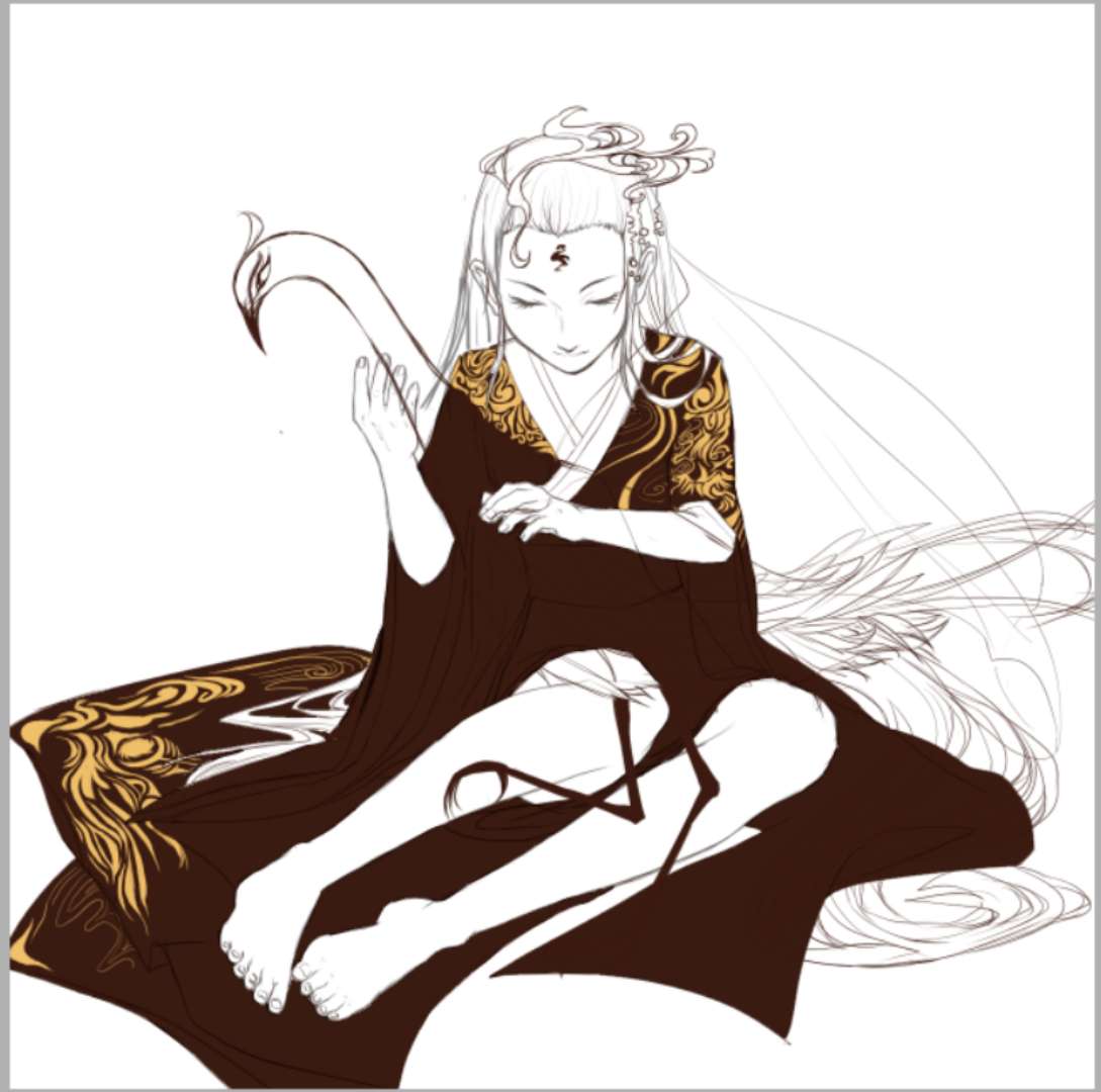 太阳神鸟金箔小姐姐拟人