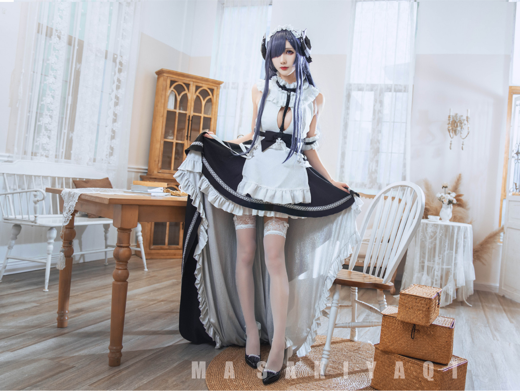 Masaki雅祈碧蓝航线奥古斯特女仆CosPlay1