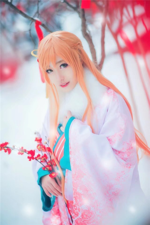 妖妖灵刀剑神域亚丝娜和服CosPlay5