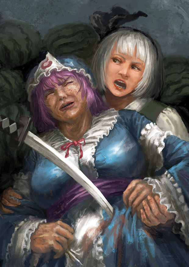 东方project# #东方趣图# #绘画# #西行寺幽幽子# #魂魄妖梦#  ta