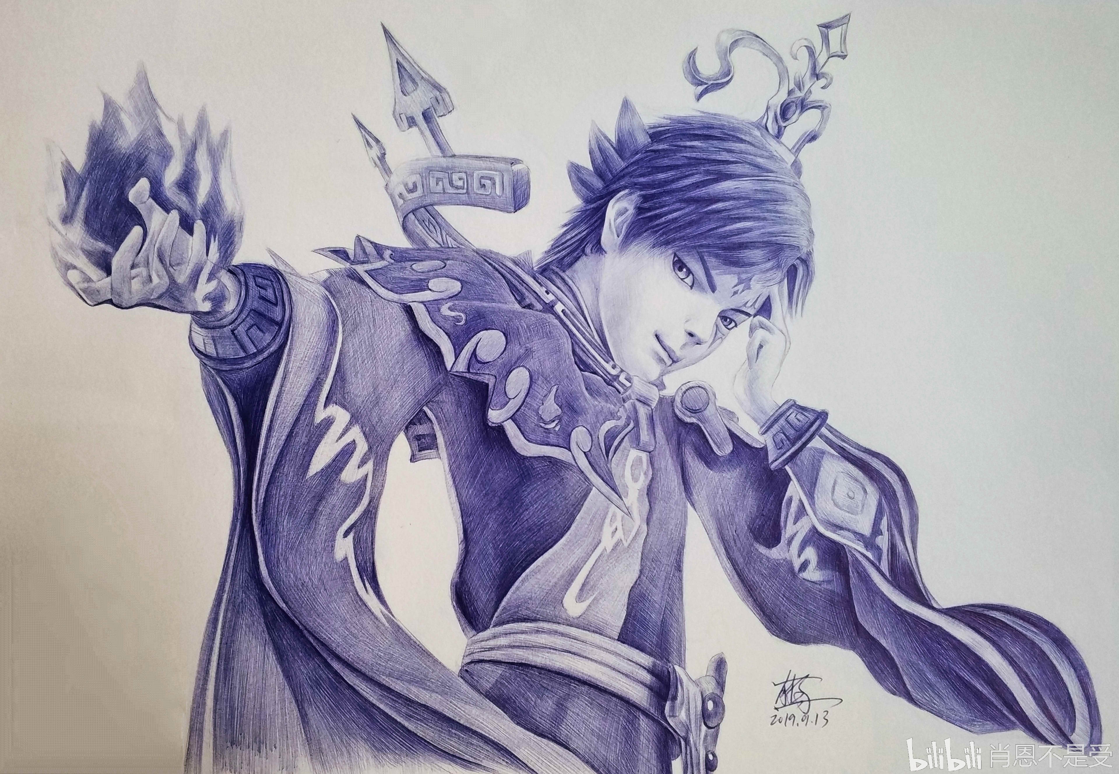 圆珠笔手绘星魂大人~ _ 肖恩不是受 _ 哔哩哔哩相簿