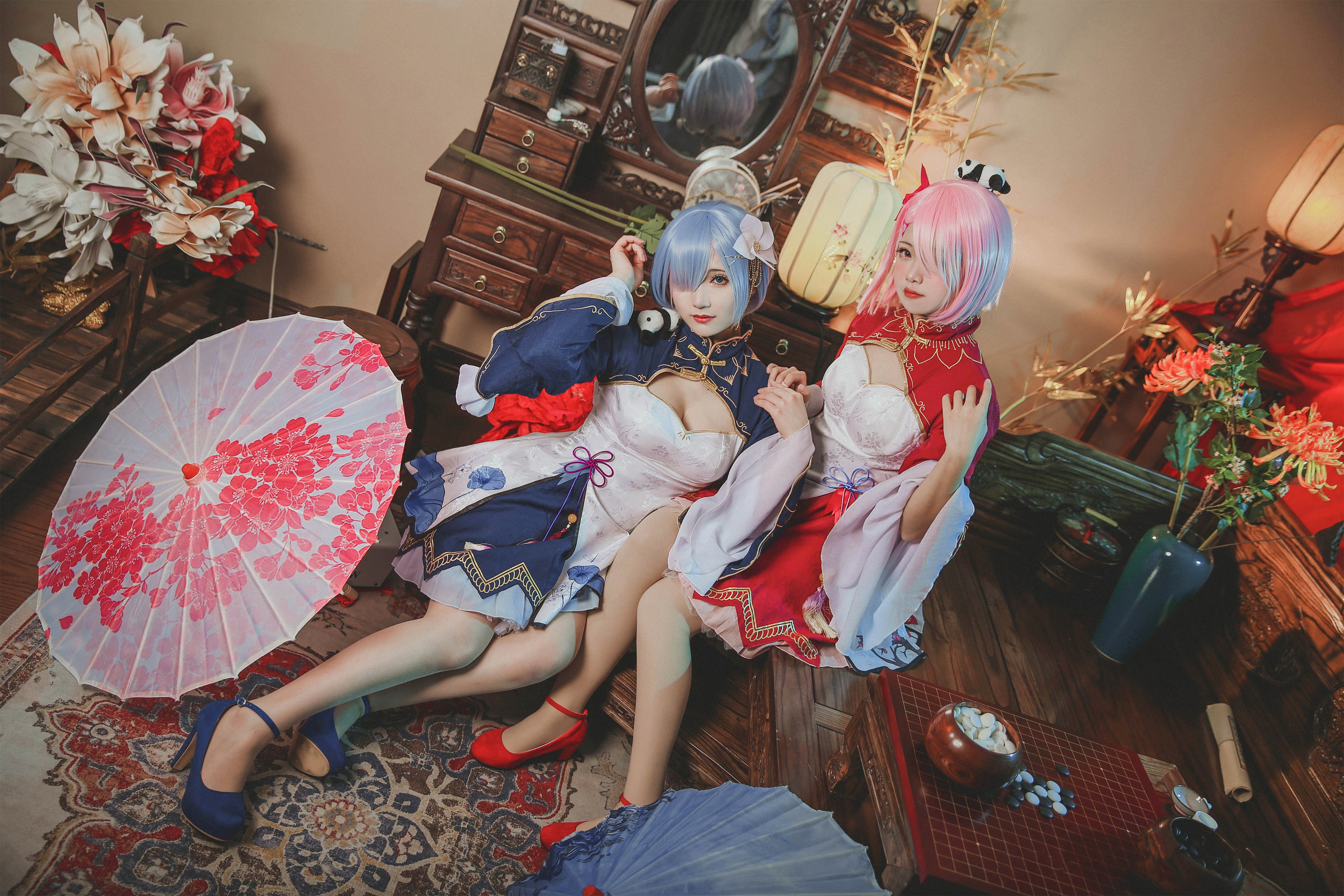 一只郁_可爱_凛祝您暴富蕾姆拉姆旗袍cosplay1