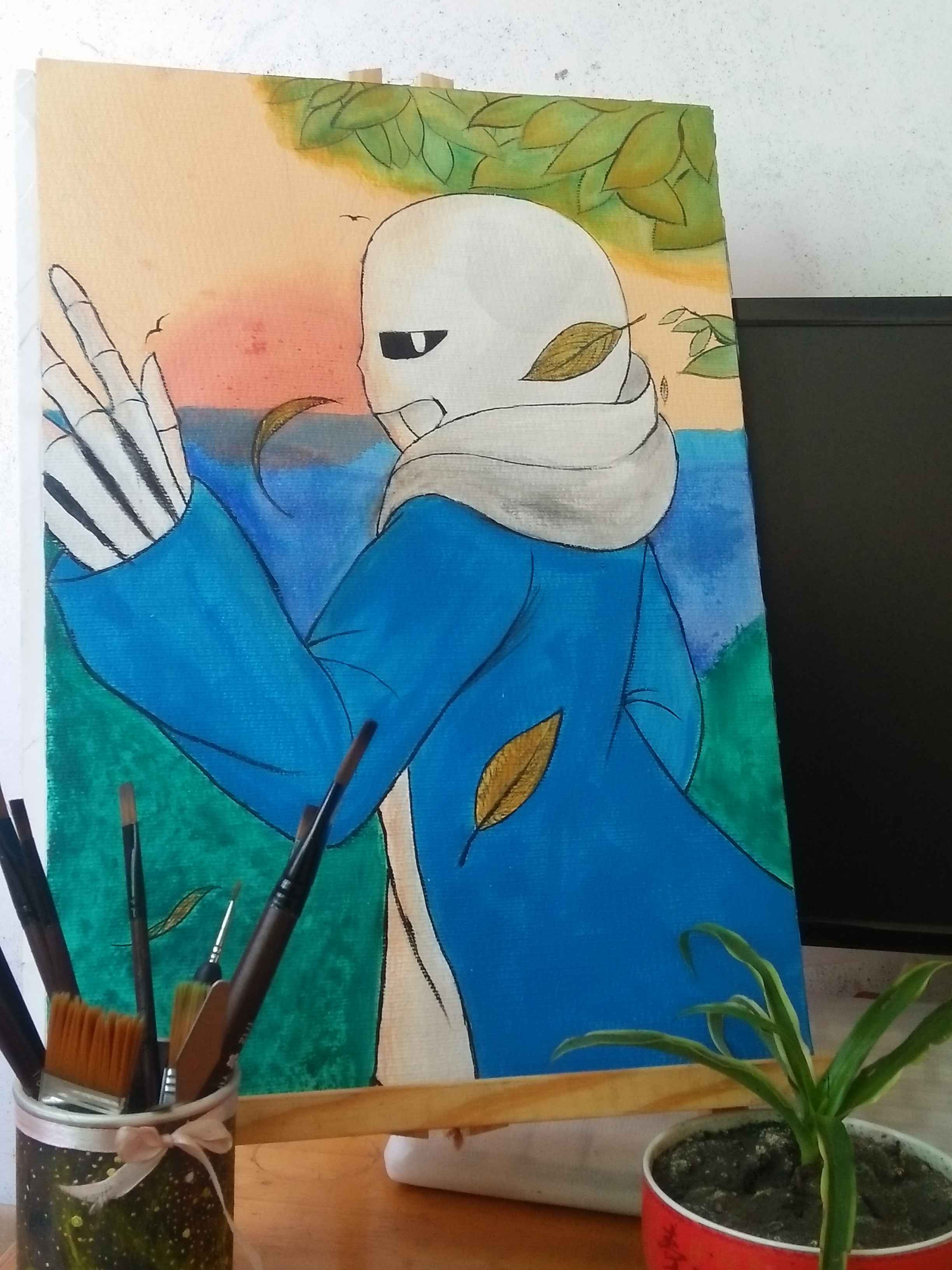 gaster# #传说之下同人# 人类和怪物在这个科技高度发达的城市里