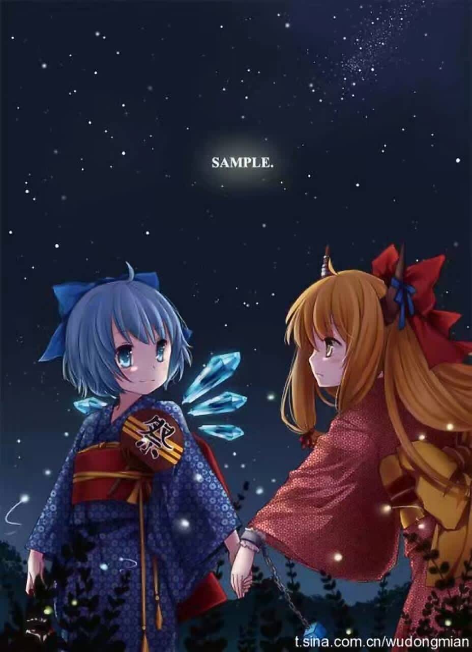 奇怪的cp又…… #东方##东方project##琪露诺##伊吹萃香##露娜切云德