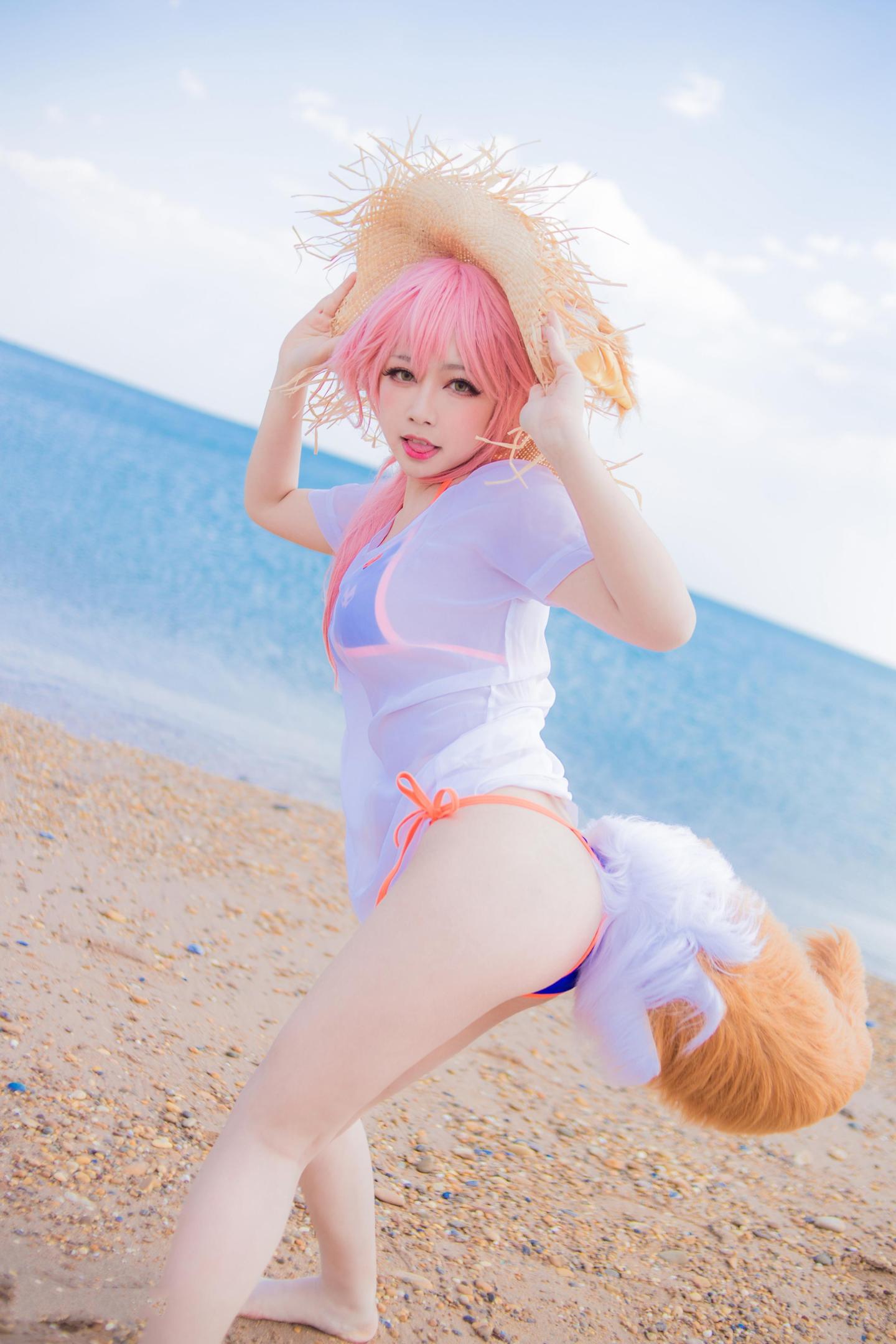 浮力妹狐狸泳装CosPlay1