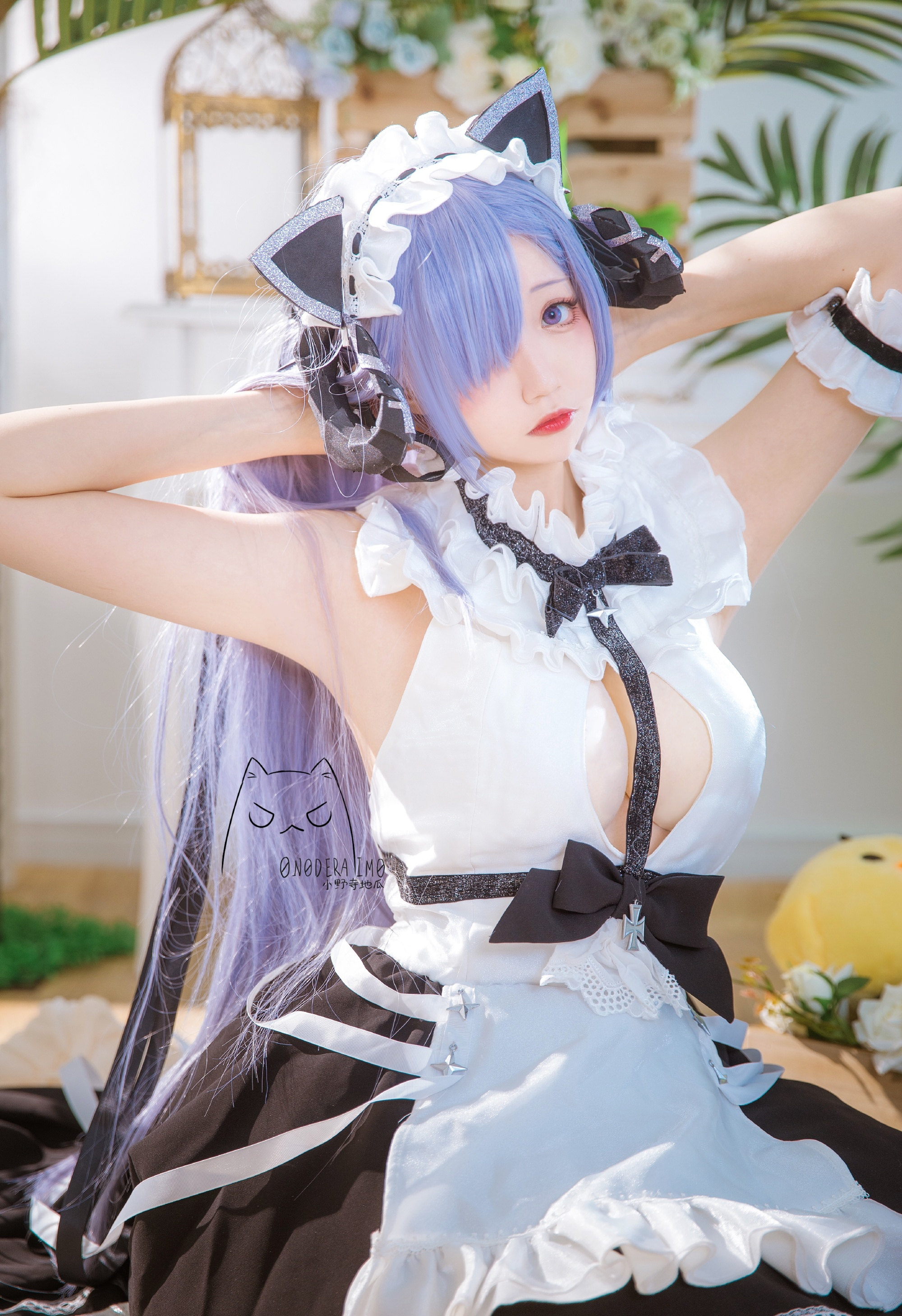 小野寺地瓜碧蓝航线奥古斯特冯帕塞瓦尔女仆魔女cosplay8