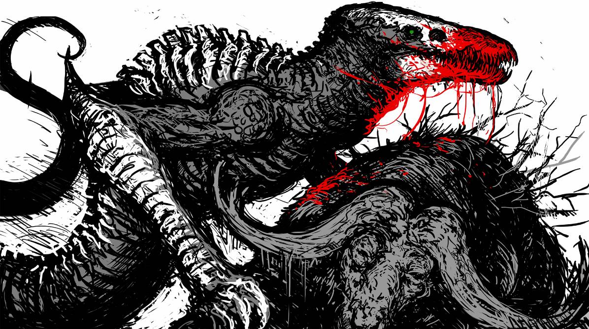 金刚# #怪兽# 作者abe 骨爬