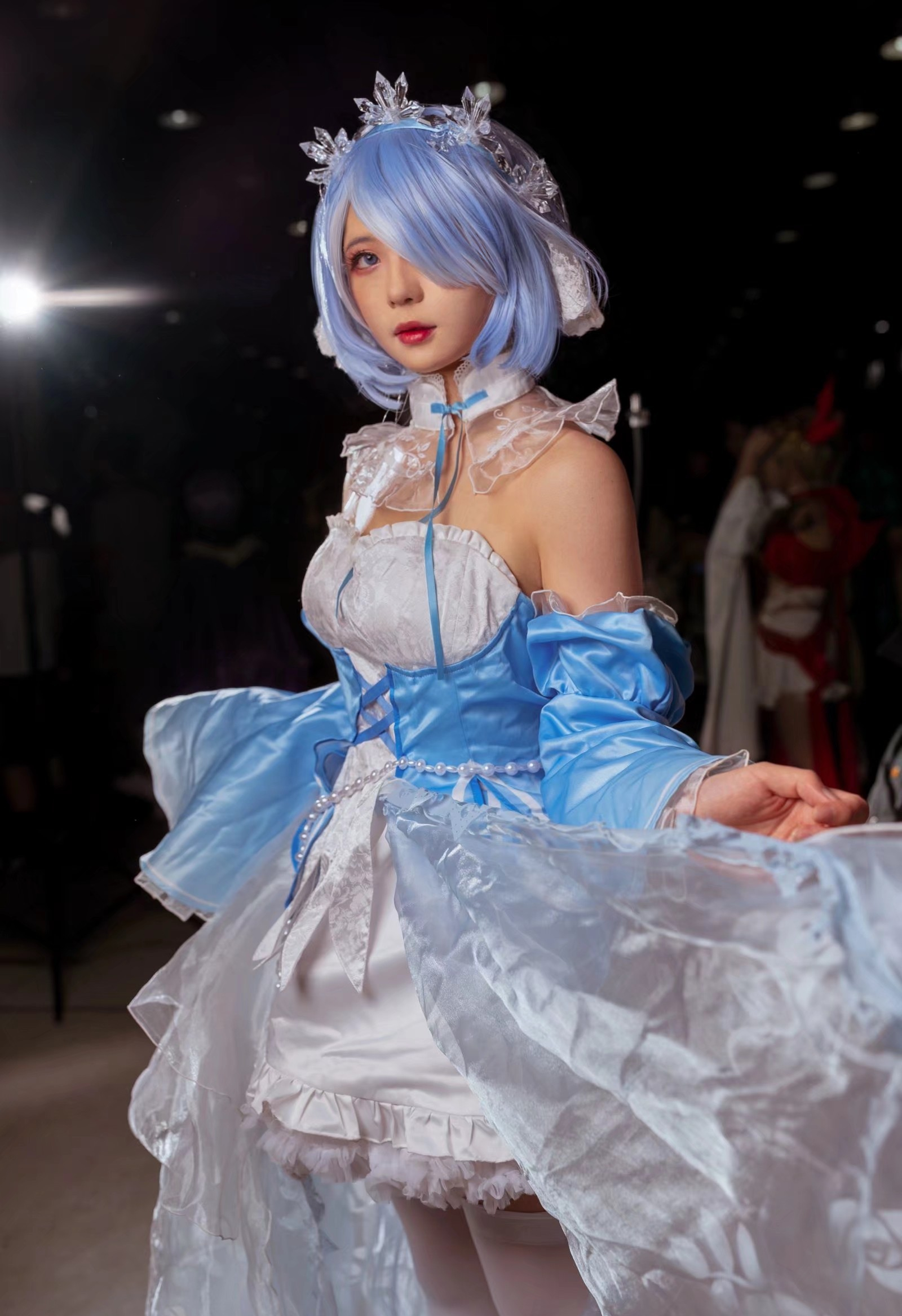 包纸爱酱不好吃蕾姆冰晶礼服cosplay3