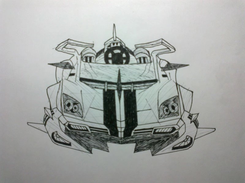 穿梭老哥qq飞车手绘赛车