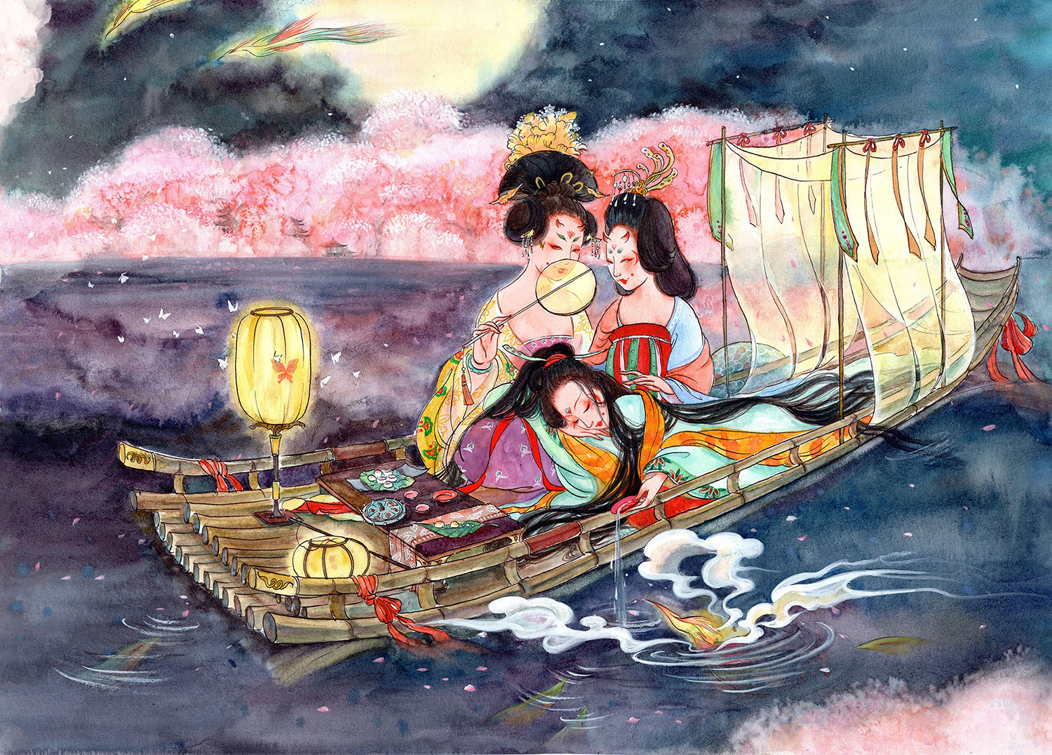 卡小姐的原创古风手绘大合照