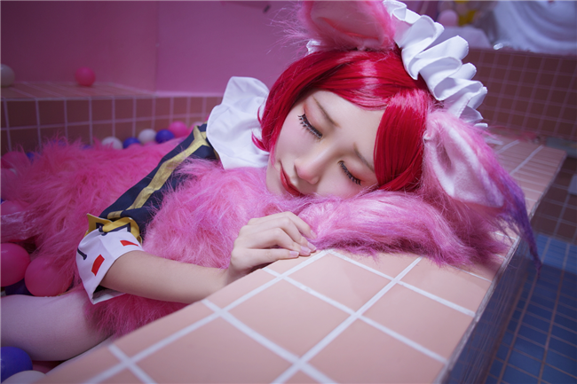 毛小兔王者荣耀女仆妲己Cosplay7