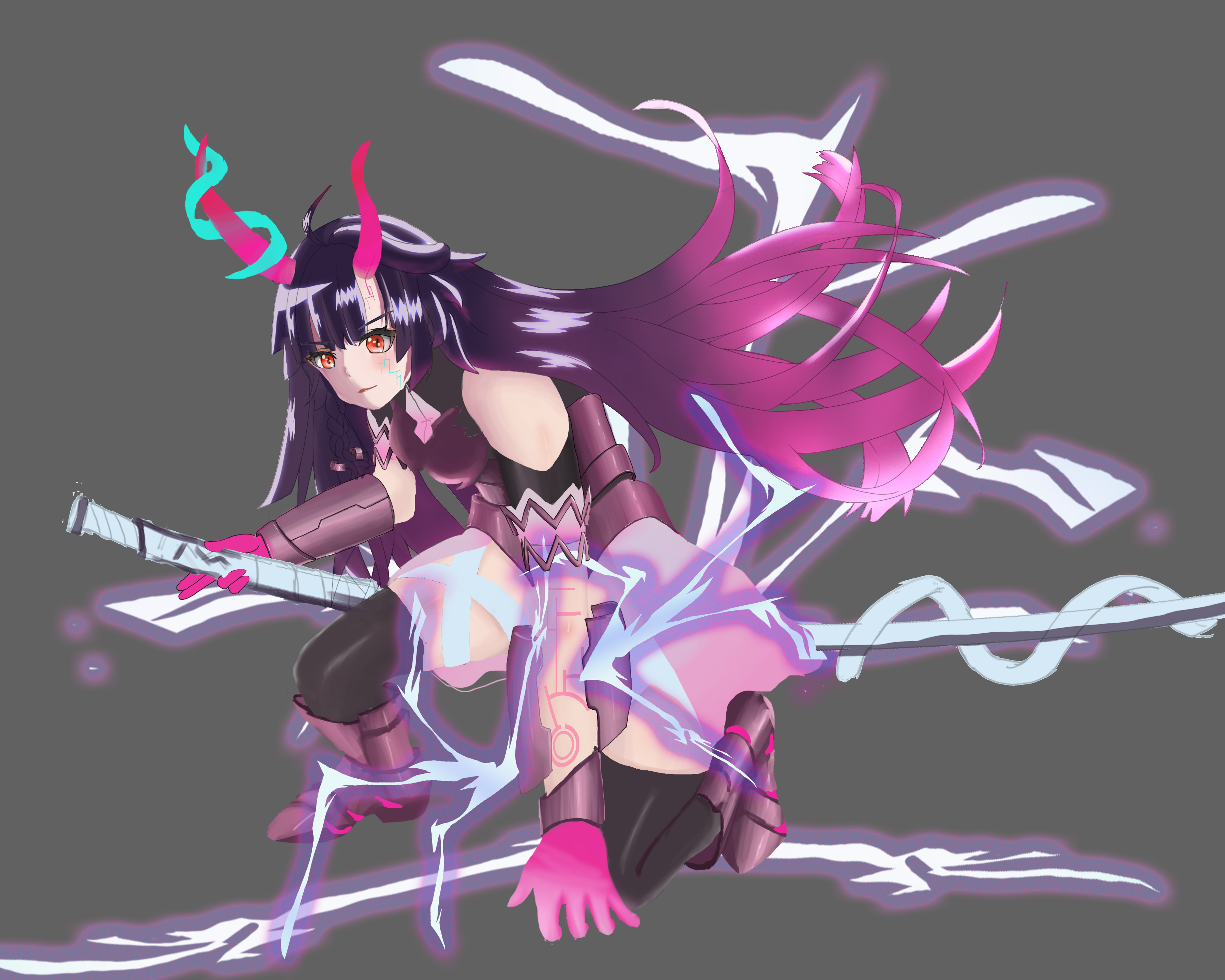 崩坏3# #雷电芽衣# 画不出律者的感觉 这个是鬼铠2点零?