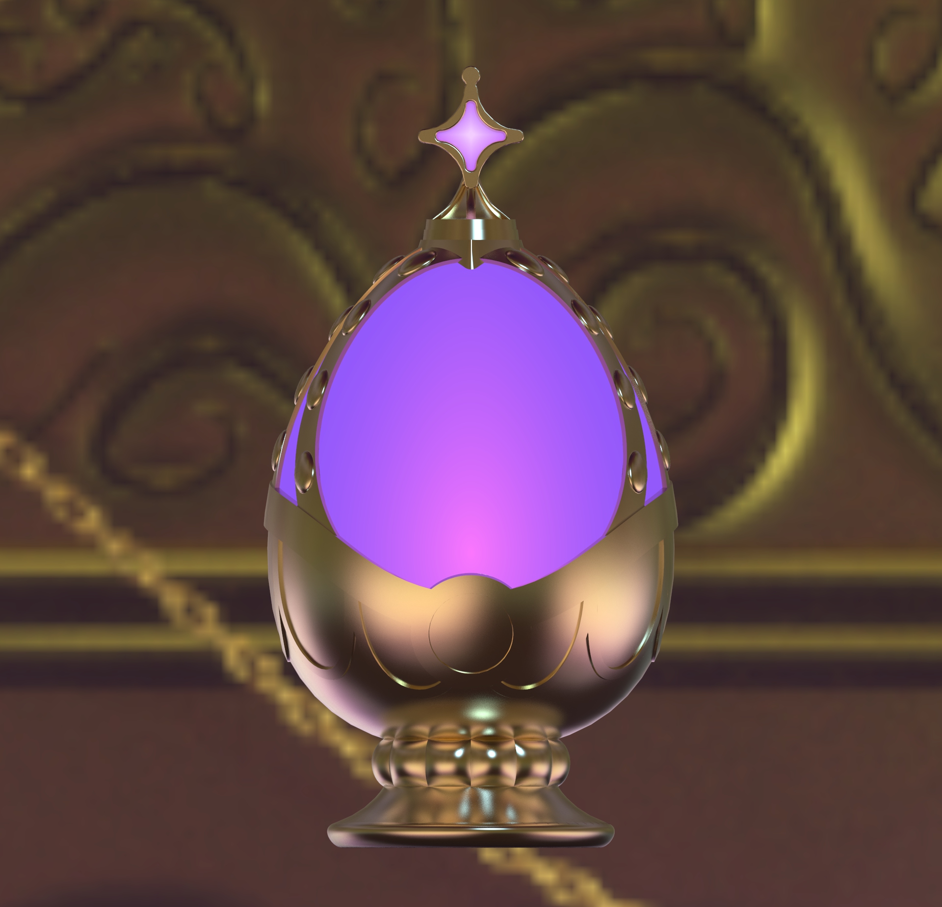 花了一天画了个晓美焰的灵魂宝石,没分uv,少了些贴图,大体上还是挺