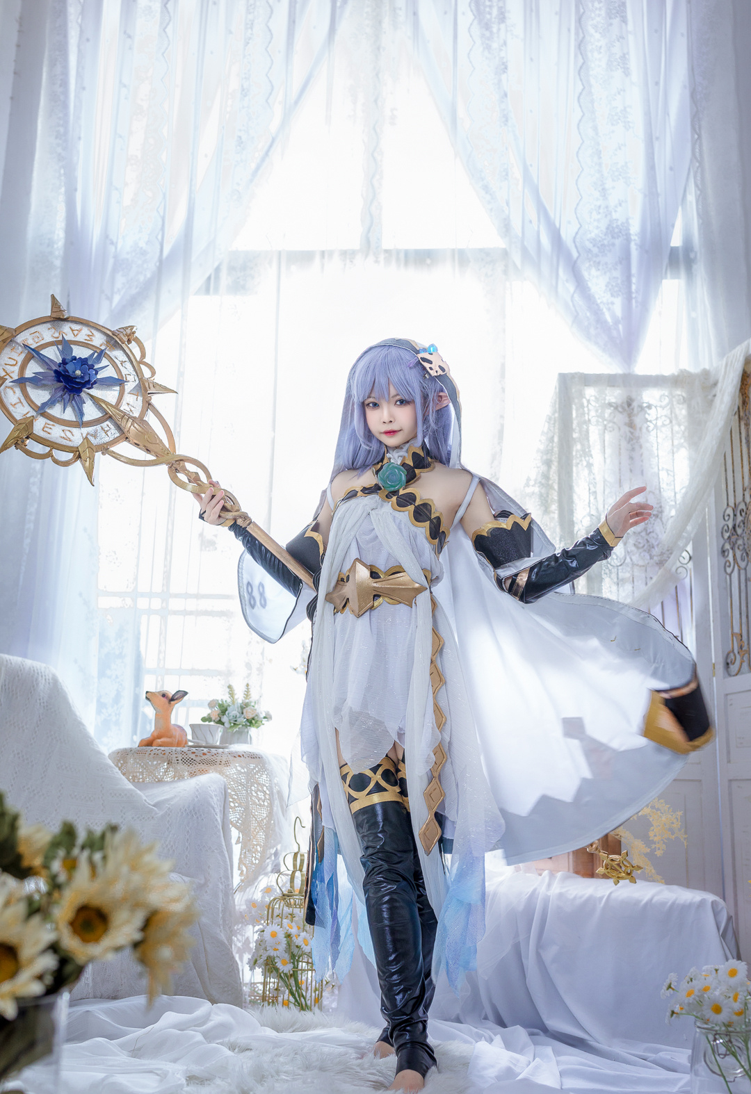 五杀腿毛在微笑碧蓝幻想莉莉cosplay1