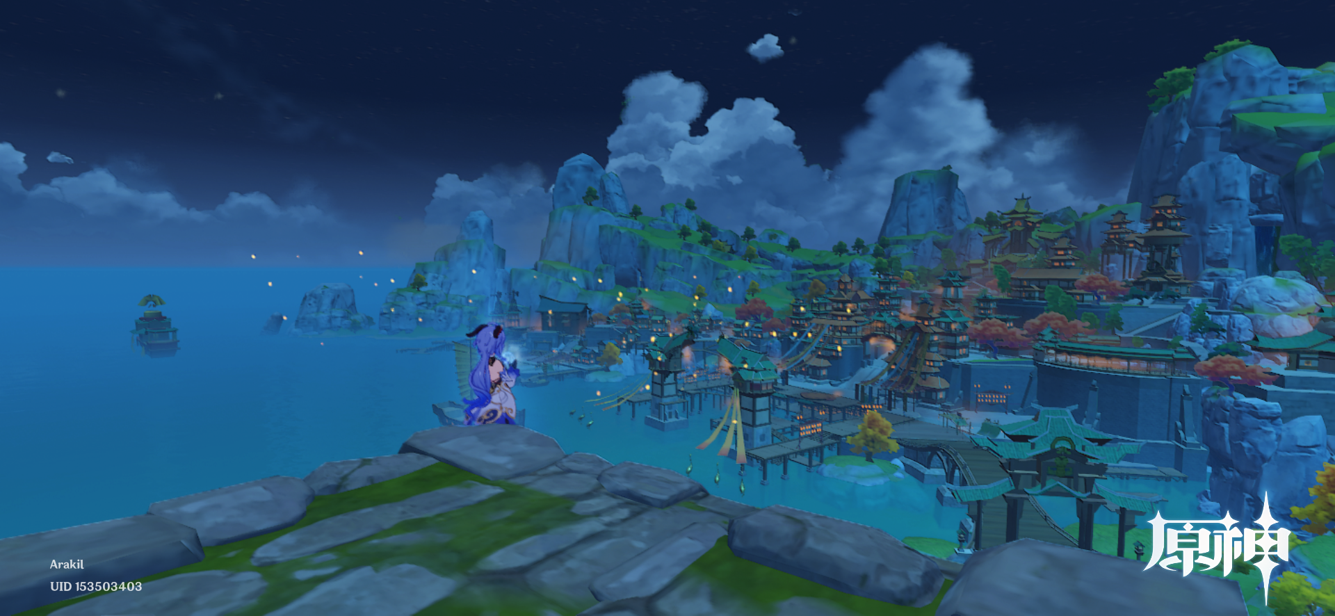 汇成明霄# 默默守护璃月港海灯节的月海亭秘书[歪嘴]