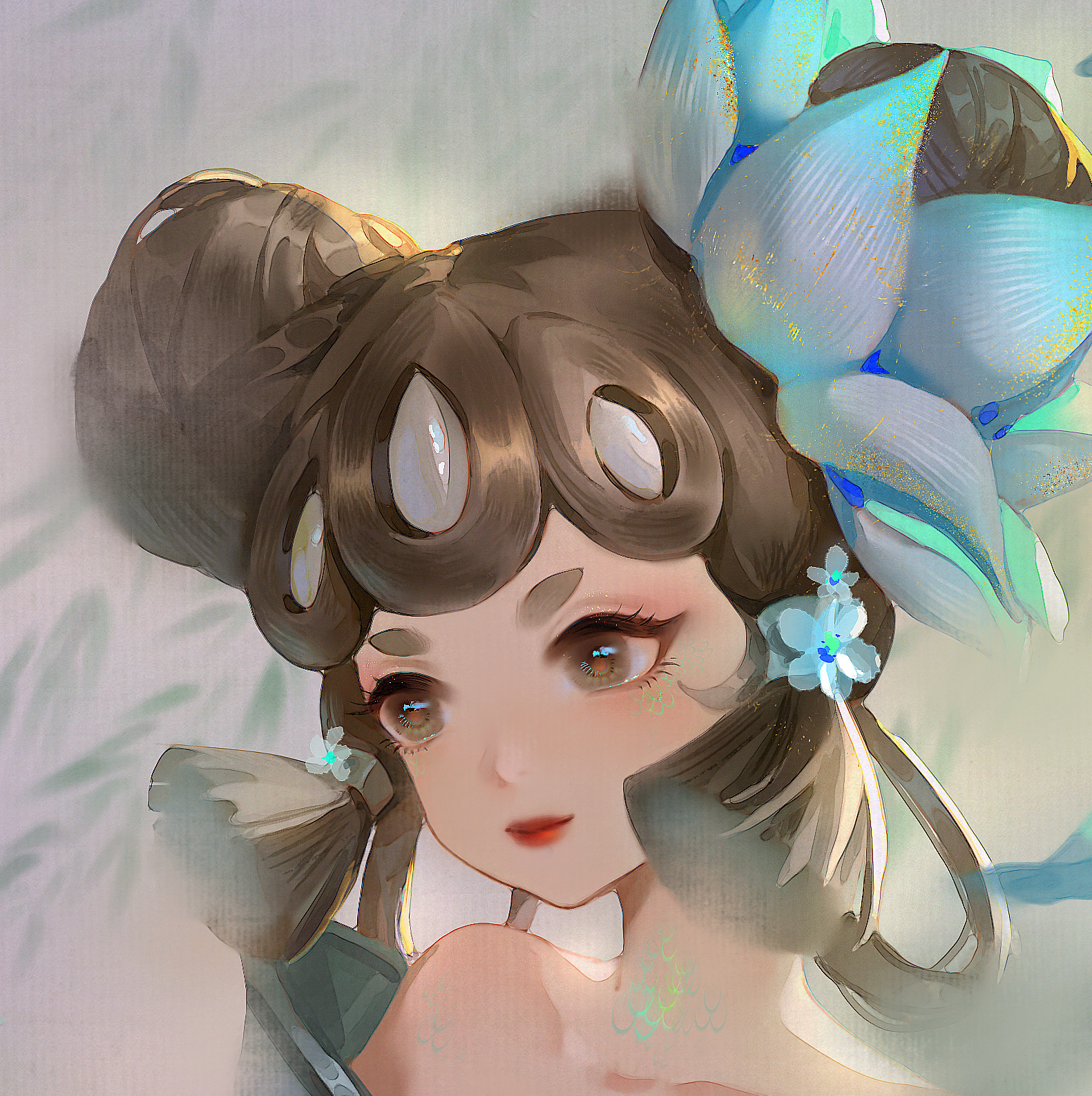 青蛇小乔～虽然莫得这个皮肤,但还是画了233#王者荣耀##绘画##小乔