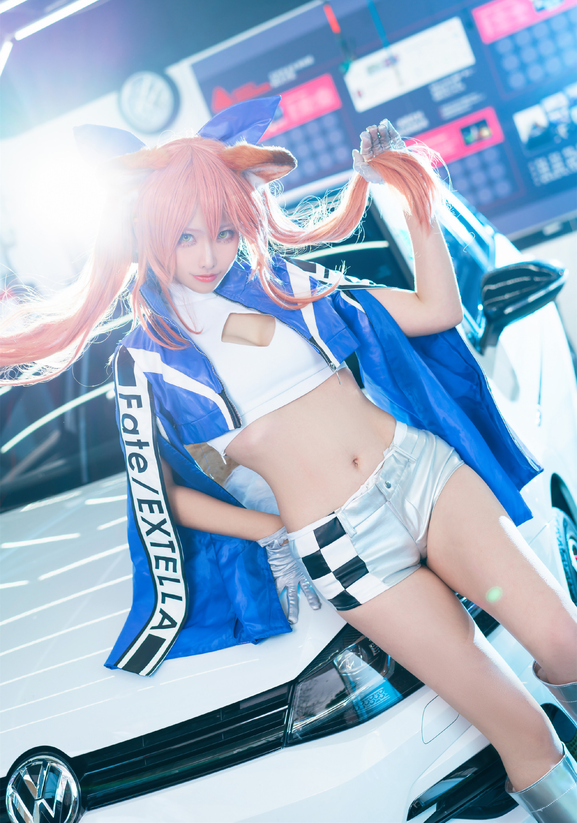 樱岛嗷一玉藻前赛车服cosplay5