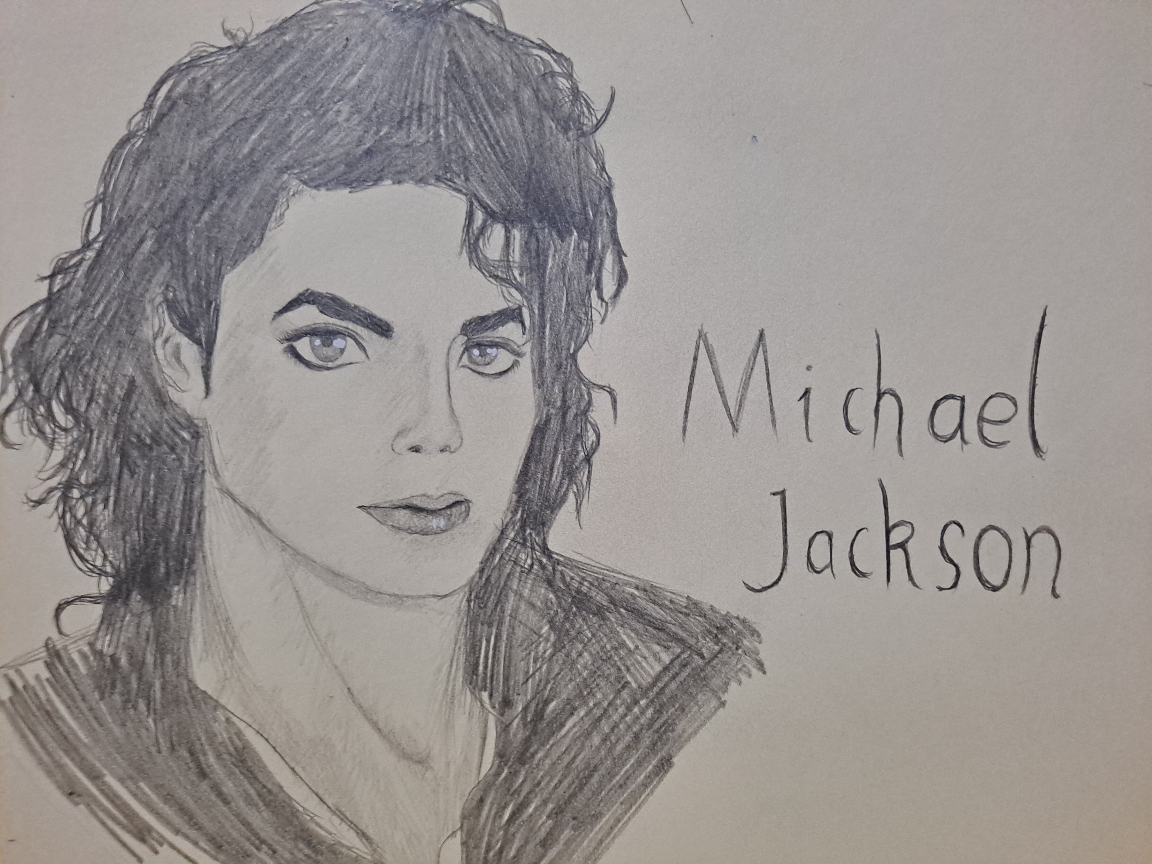 迈克杰克逊怎样画素描图片