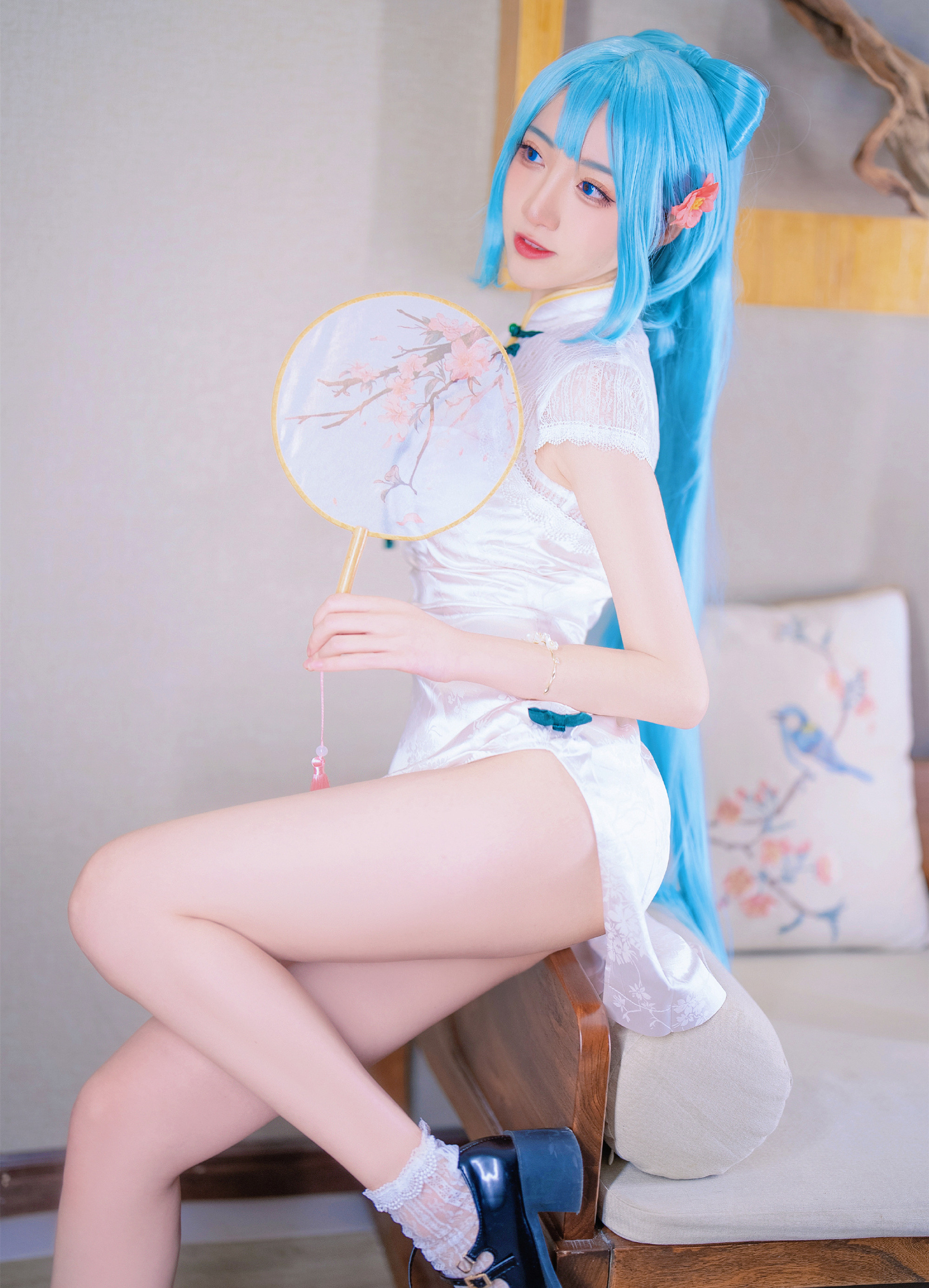 南咲_SakiQvQ短旗袍初音cosplay7