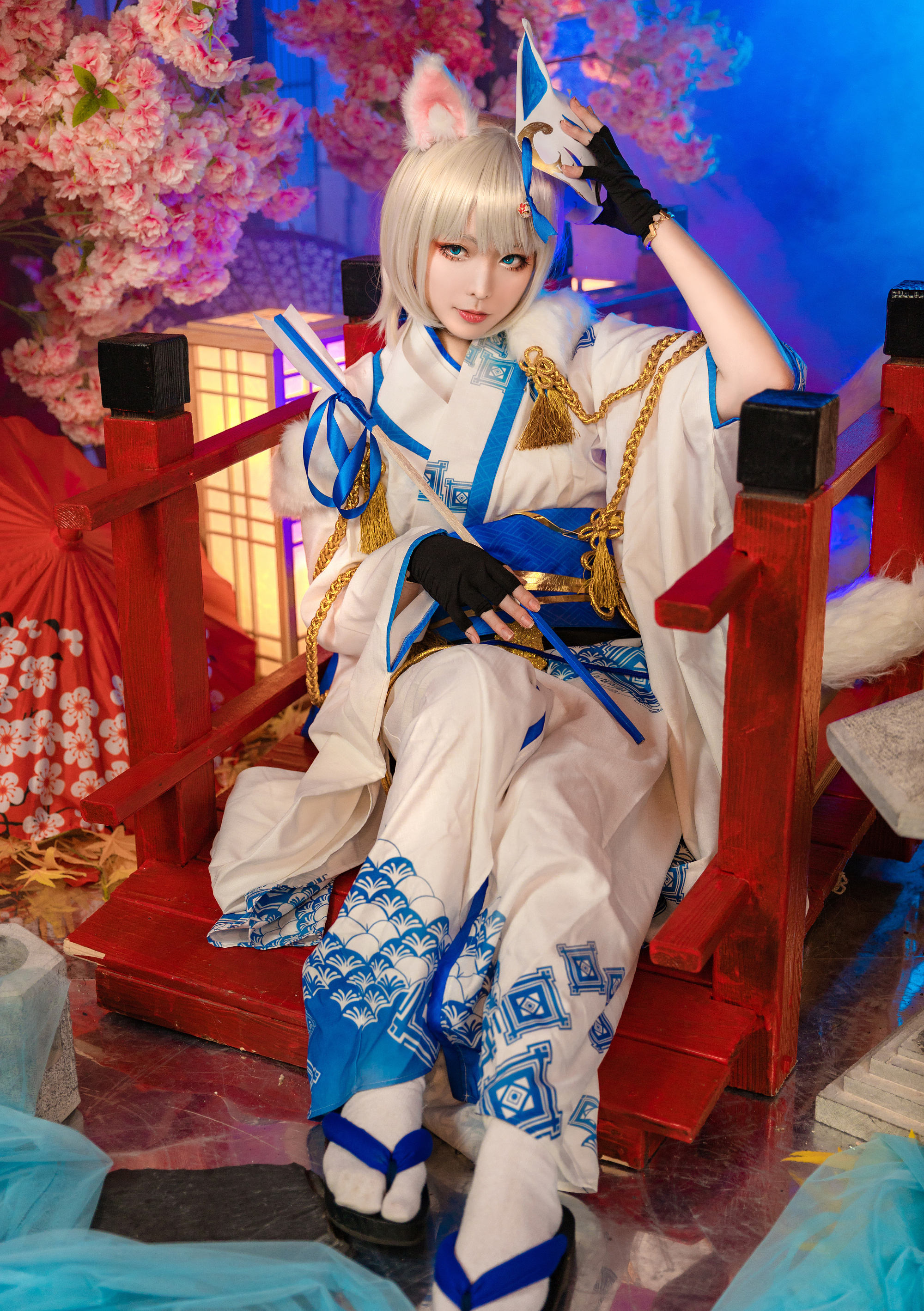 樱岛嗷一加贺白狐贺正cosplay6