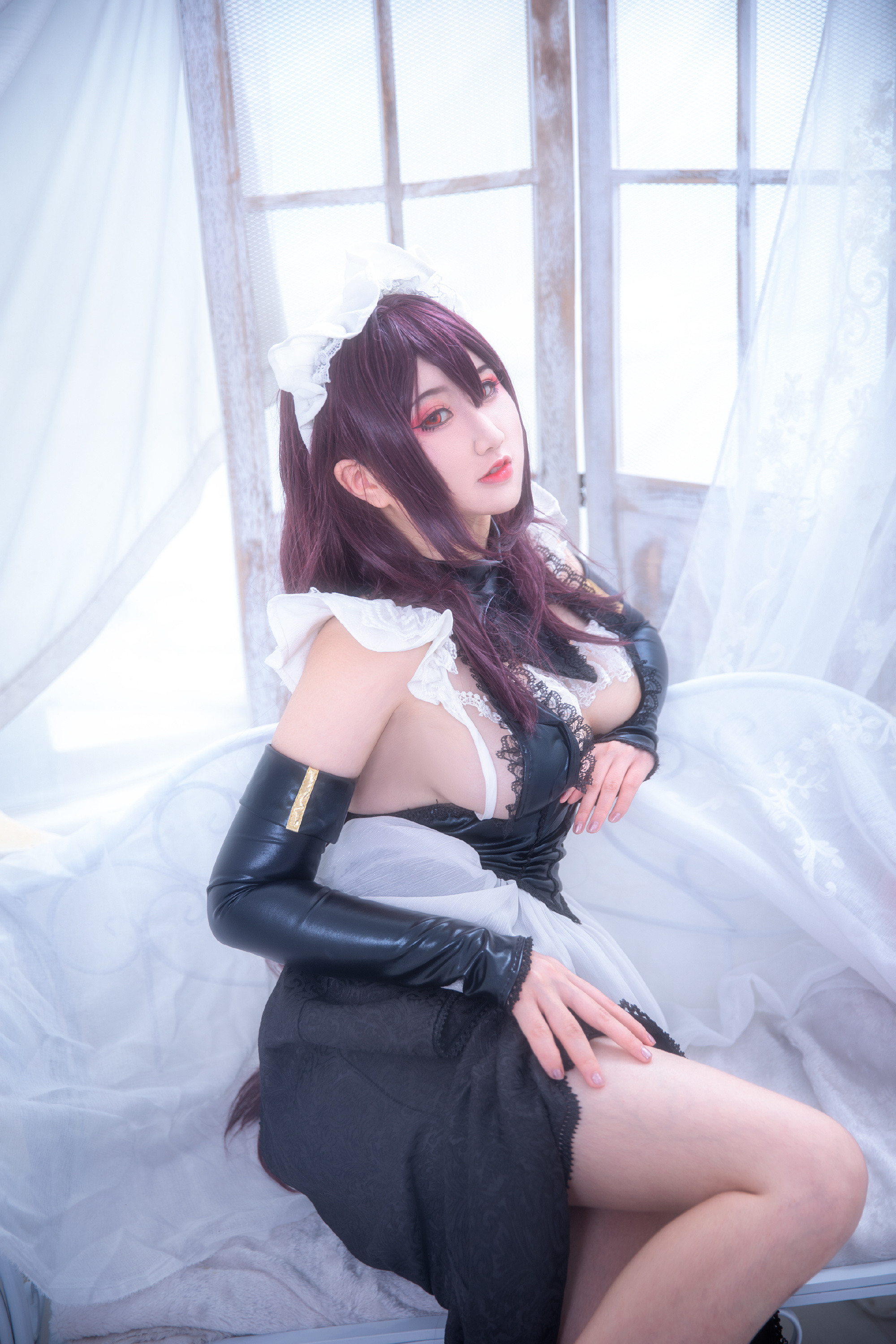 Ruby蘸酱美美斯卡哈女仆cosplay6