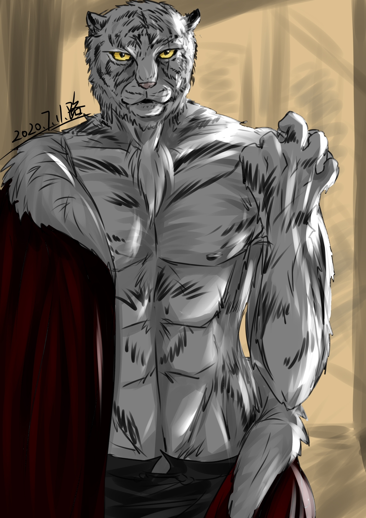 第一次尝试画兽人失败