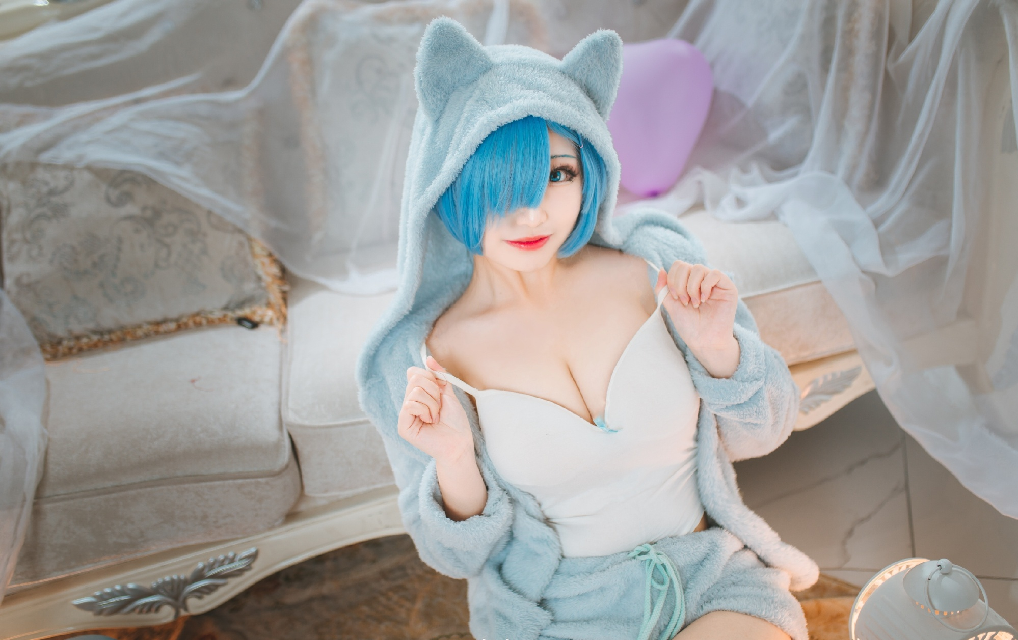 米九Dakyo蕾姆猫耳睡衣CosPlay8