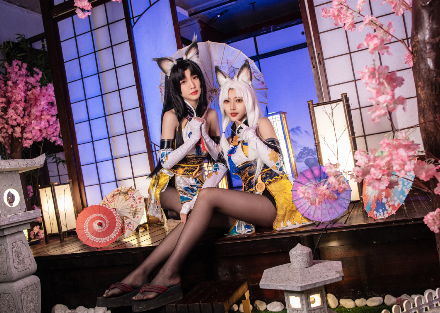 米粒土星土御门白发黑发胡桃CosPlay8