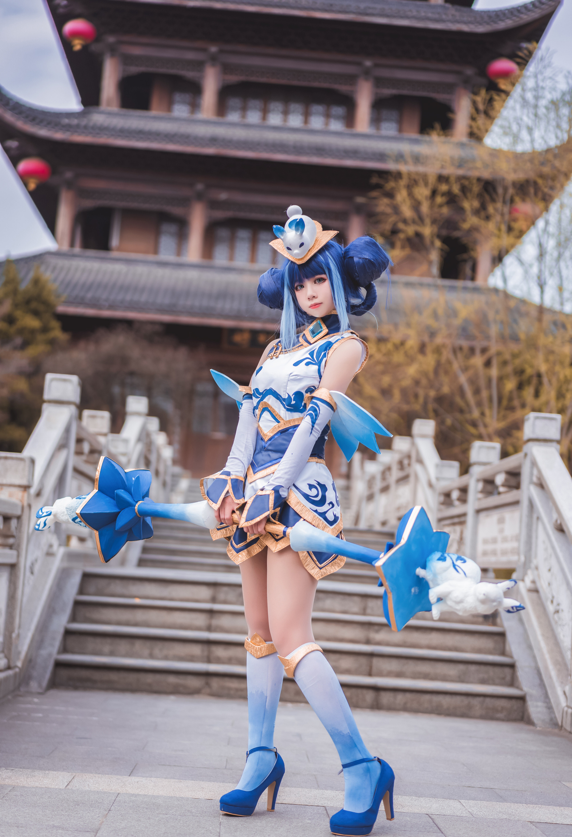 茯苓茯苓叶V英雄联盟青花瓷拉克丝CosPlay1