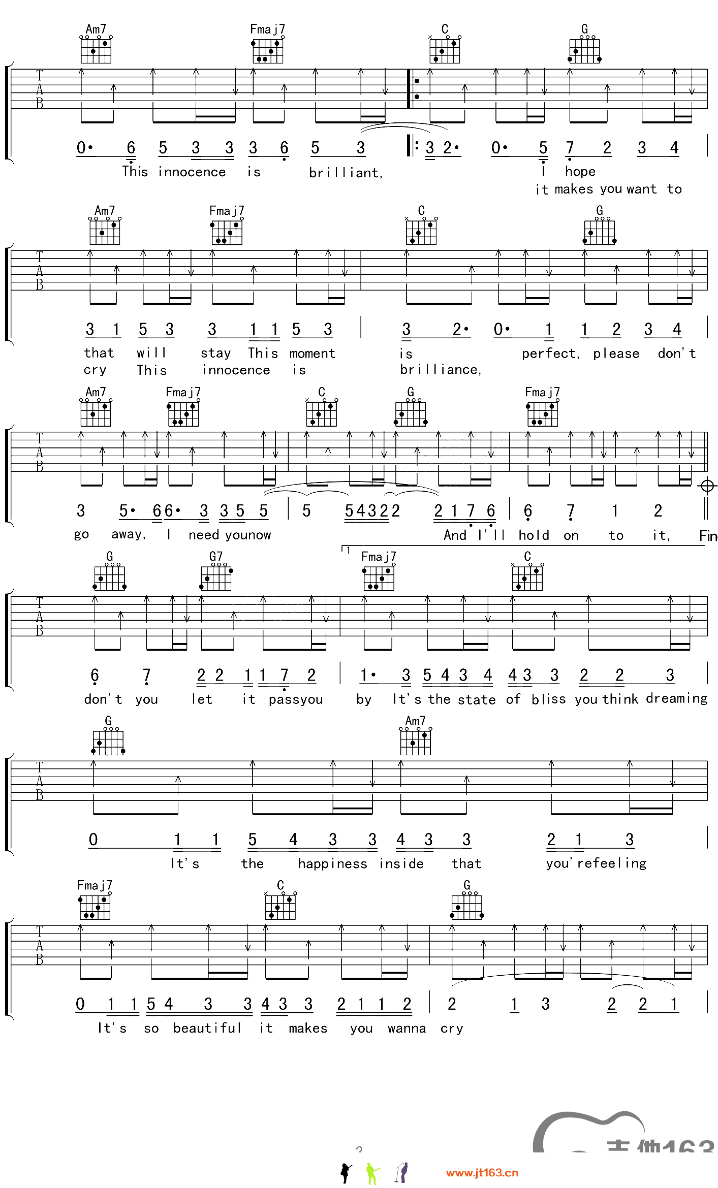 innocence数字简谱图片